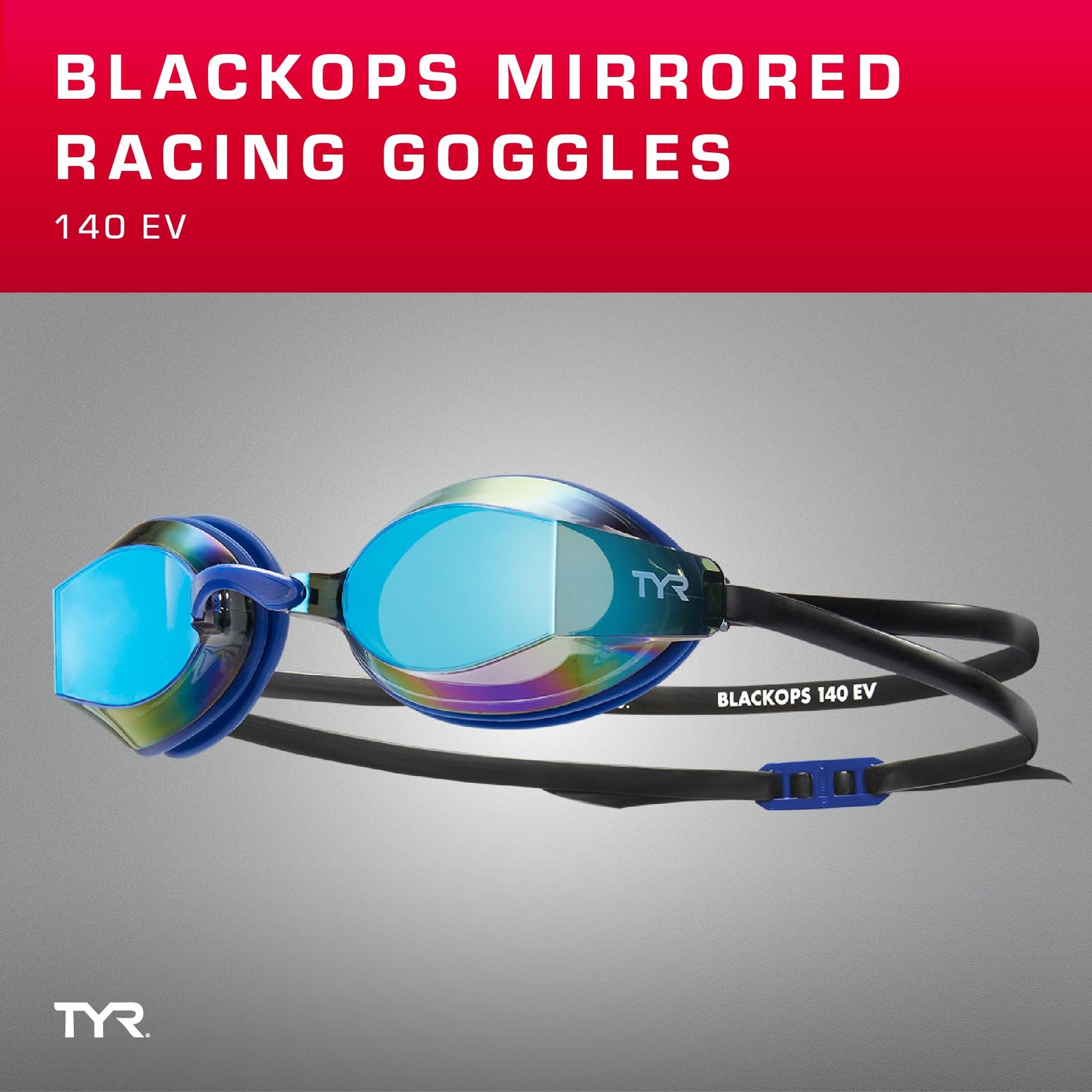 TYR Blackops 140 EV Racing Goggles – Mirrored One Size, – Gold/Navy
