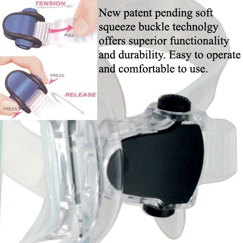 Promate Snorkeling Scuba Dive Side-View Edgeless Purge Mask Dry Snorkel 9990