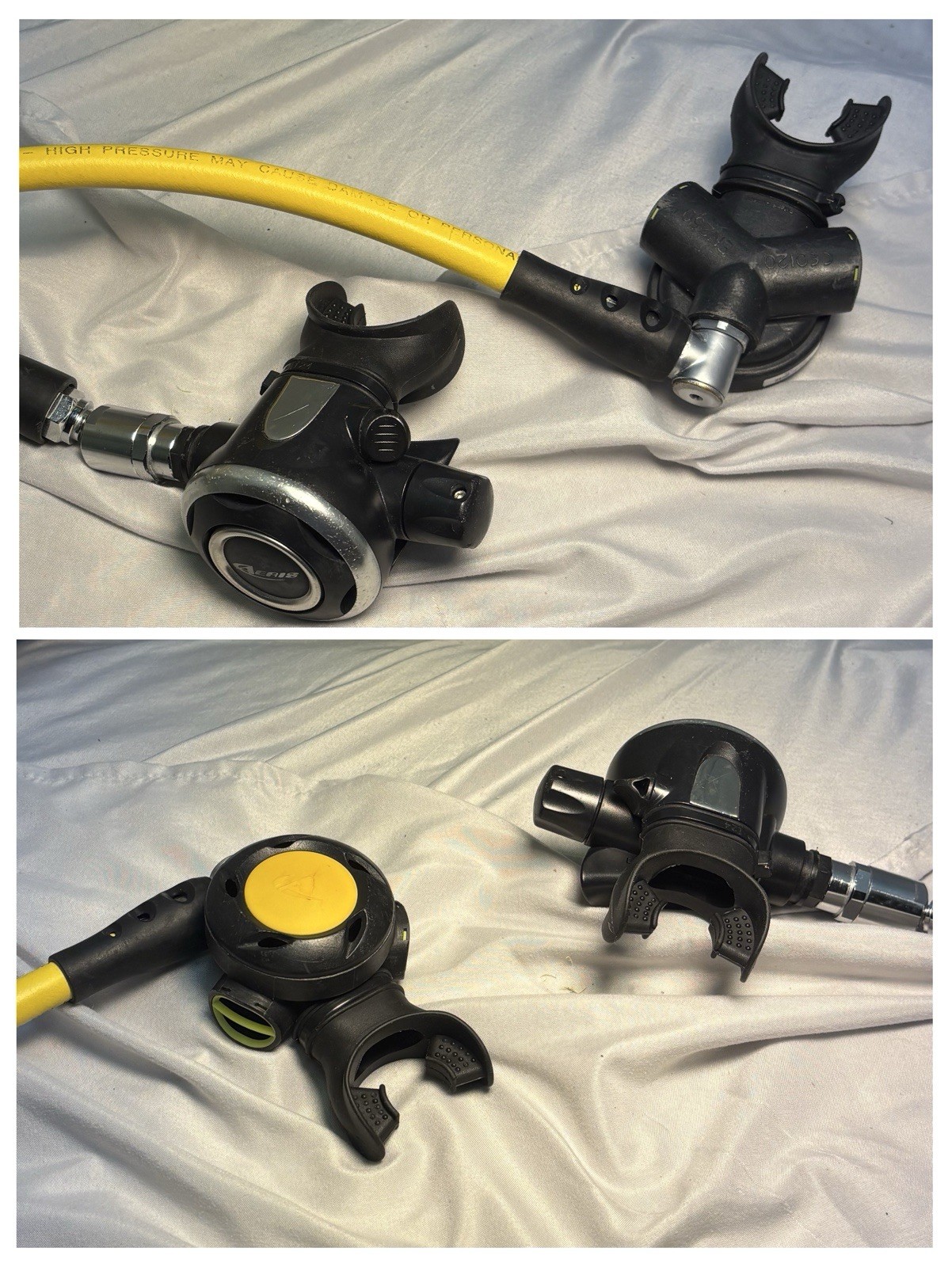 AERIS AT400 Scuba Dive Regulator Set 1st, 2nd, And Emerg. Reg. Personal Air Adj.
