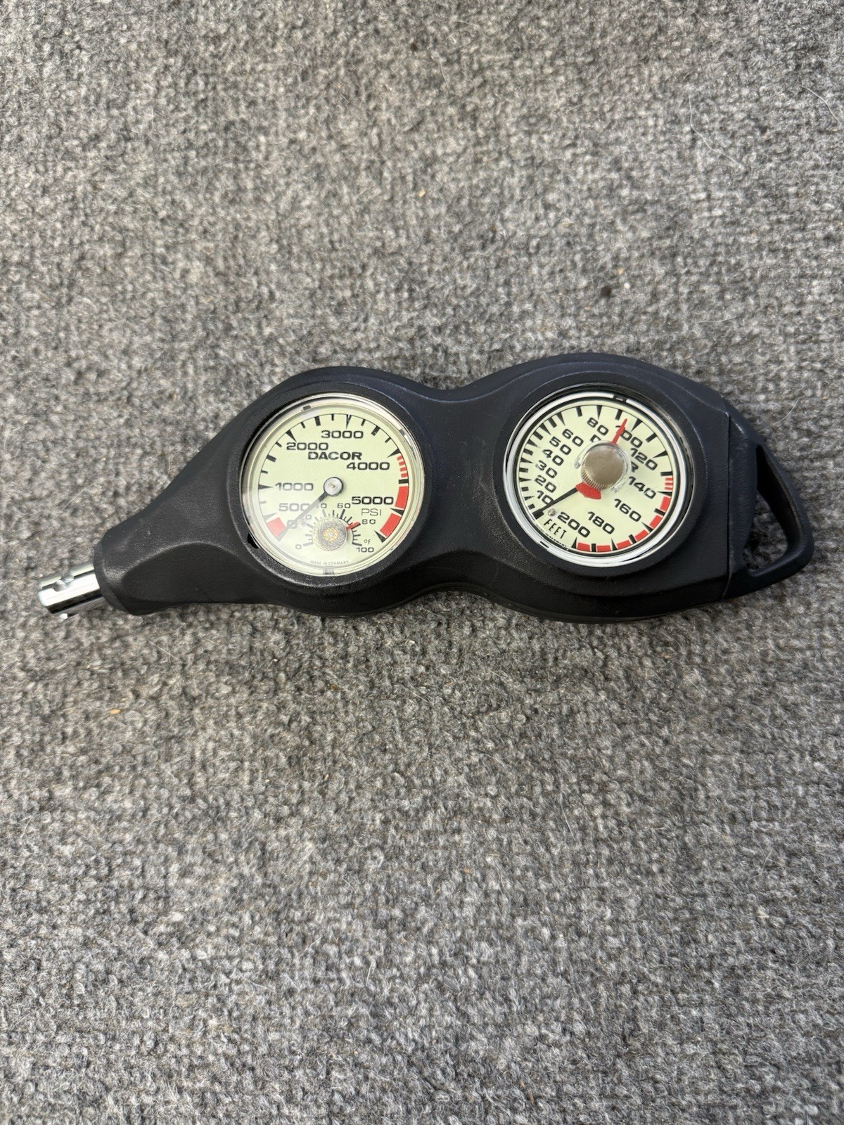 Dacor 5000 PSI Submersible Pressure Gauge & Depth Gauge Luminous Dials -UNTESTED