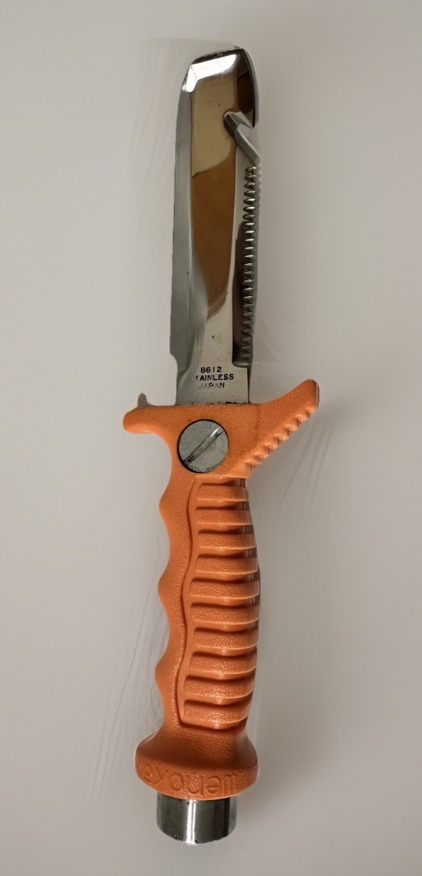 ⚓ Vintage Wenoka 8612 Blunt Tip Scuba Dive Knife and Sheath – Made in Japan VTG