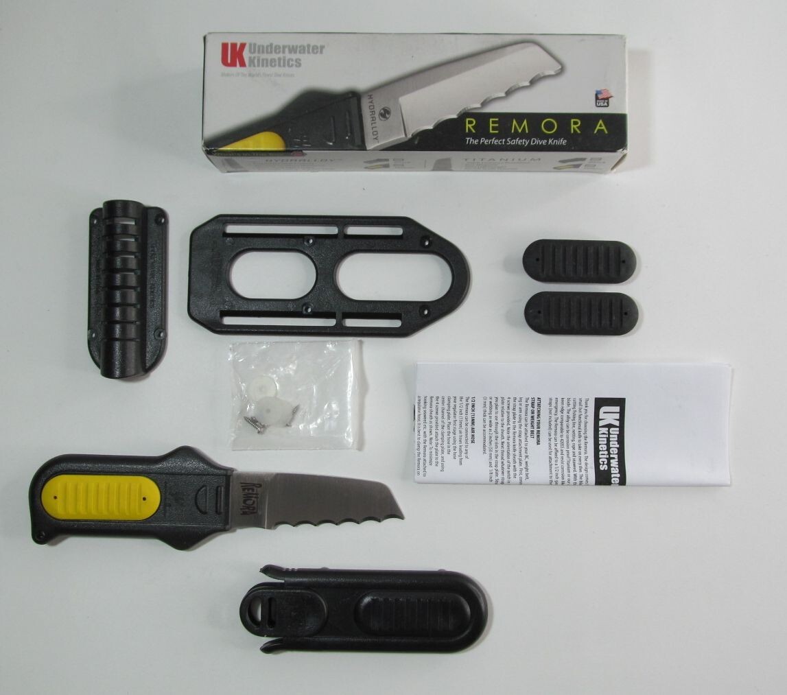 UNDERWATER KINETICS REMORA HYDRALLOY BLUNT TIP SCUBA DIVING DIVE & RESCUE KNIFE
