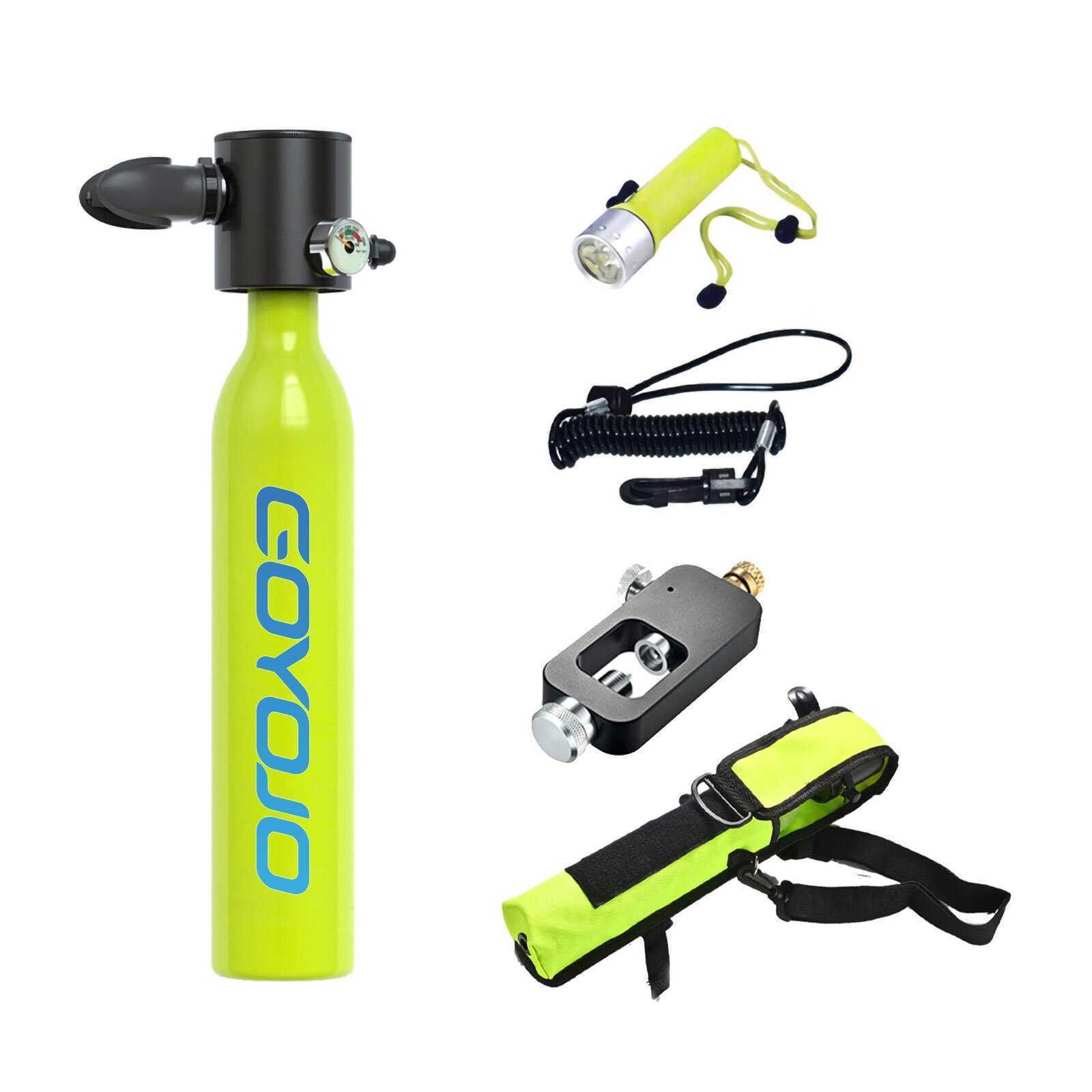 0.5L Mini Scuba Tank & Diving Mask 15-20 Mins Portable Lung Oxygen Dive Pump Set