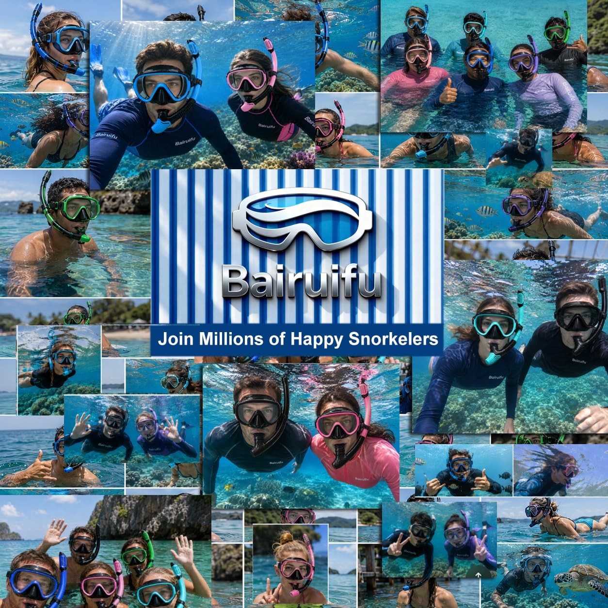 2 Packs Dry Snorkel Set Snorkeling Gear for Adults Scuba Diving Swimming Glas…