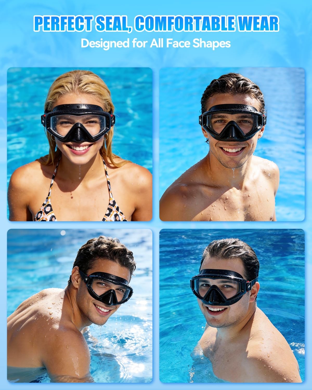 Aegend Snorkeling Diving Mask for Adult Youth Kids Snorkel Gear 180° Panoram…