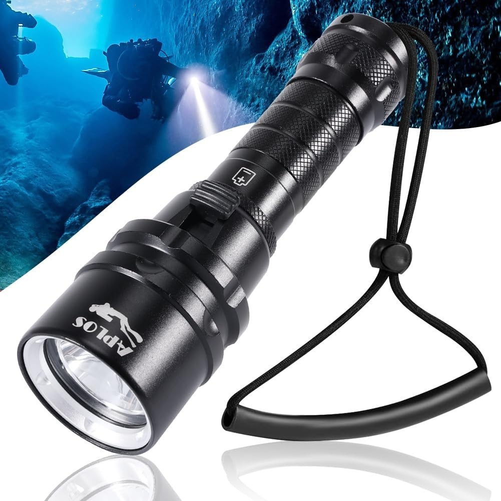 AP20 Scuba Diving Flashlight – Tough Aluminum, 2000 Lumens for Underwater Safety