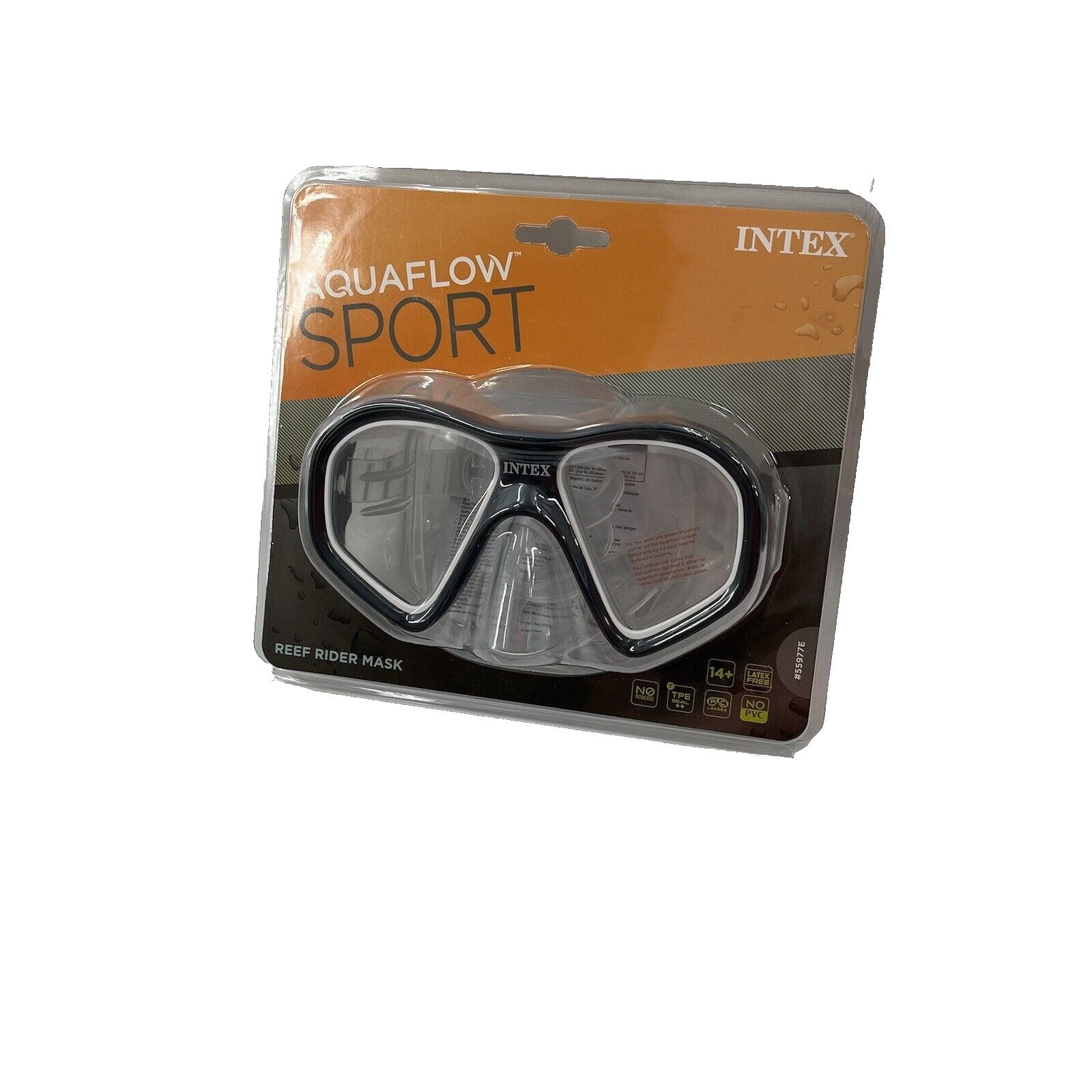 NEW Reef Rider Adult Ages 14+ Face Mask INTEX Aqua Flow Sport Latex Free No PVC