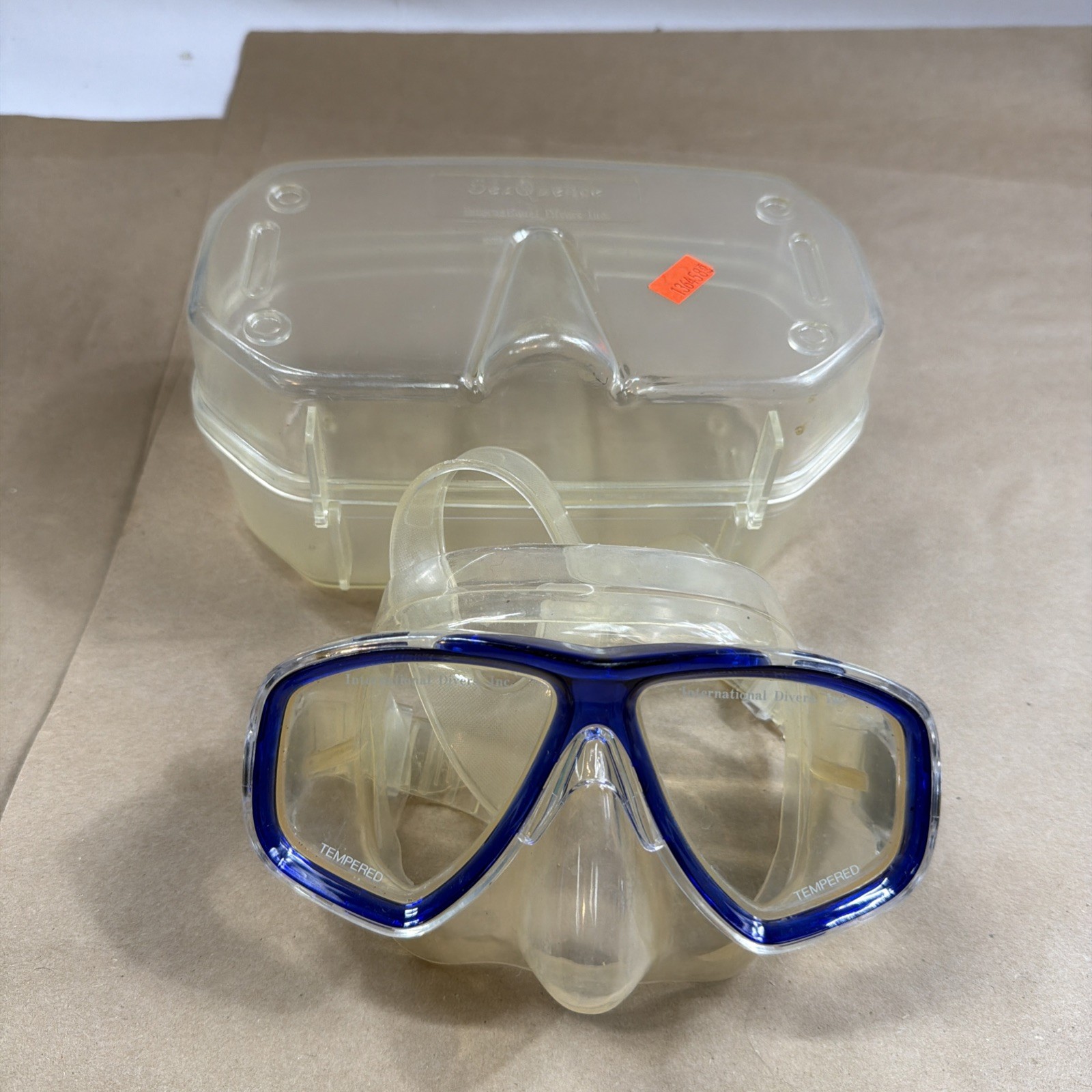 INTERNATIONAL DIVERS Clear MASK Goggles Sea Quence With Case