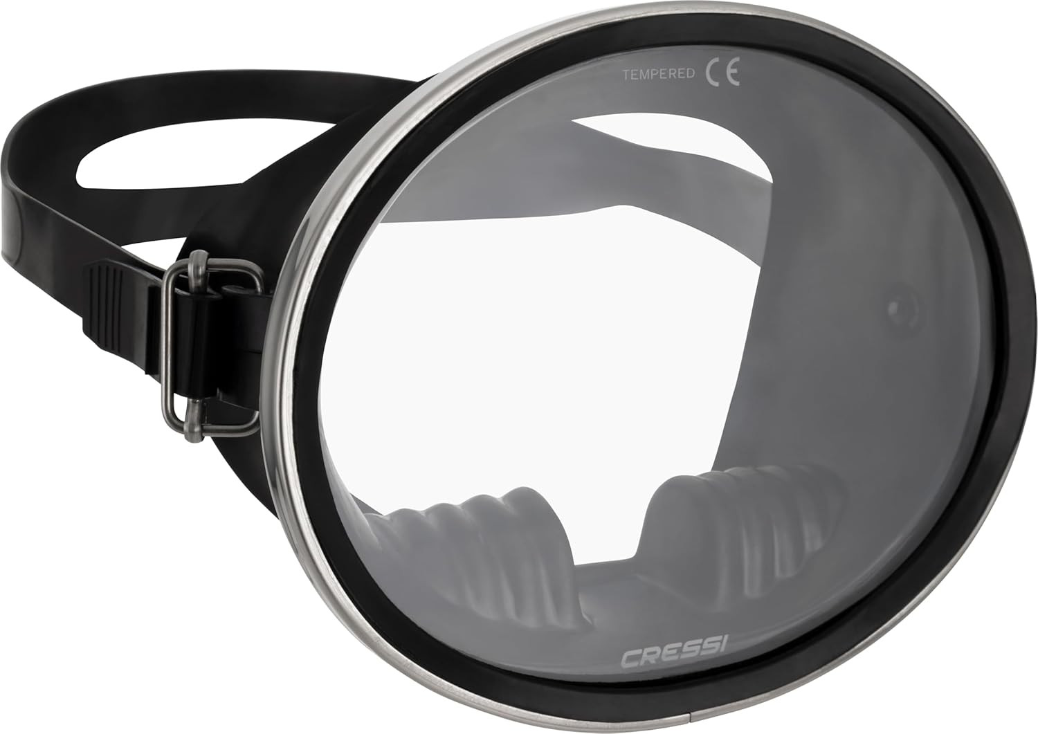 Classic Retro-Style Freediving Mask – Oval Tempered Glass Lens – Pacifico: Desig