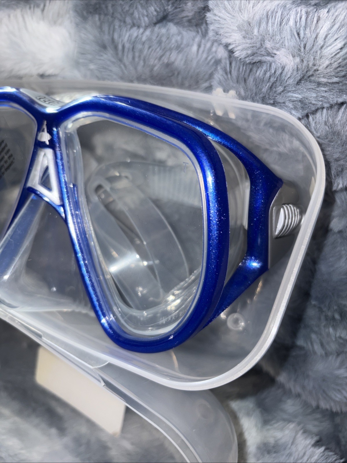 Scuba Aqua Lung Technisub Mythos Mask Goggles Blue Case Included New