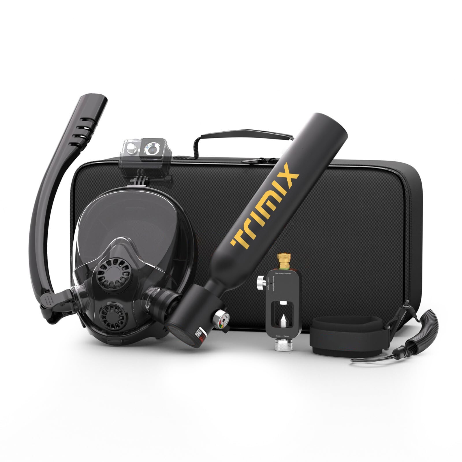 Trimix Mini 0.5L Scuba Diving Lung Tank with Snorkeling mask Cylinder 6-10Mins