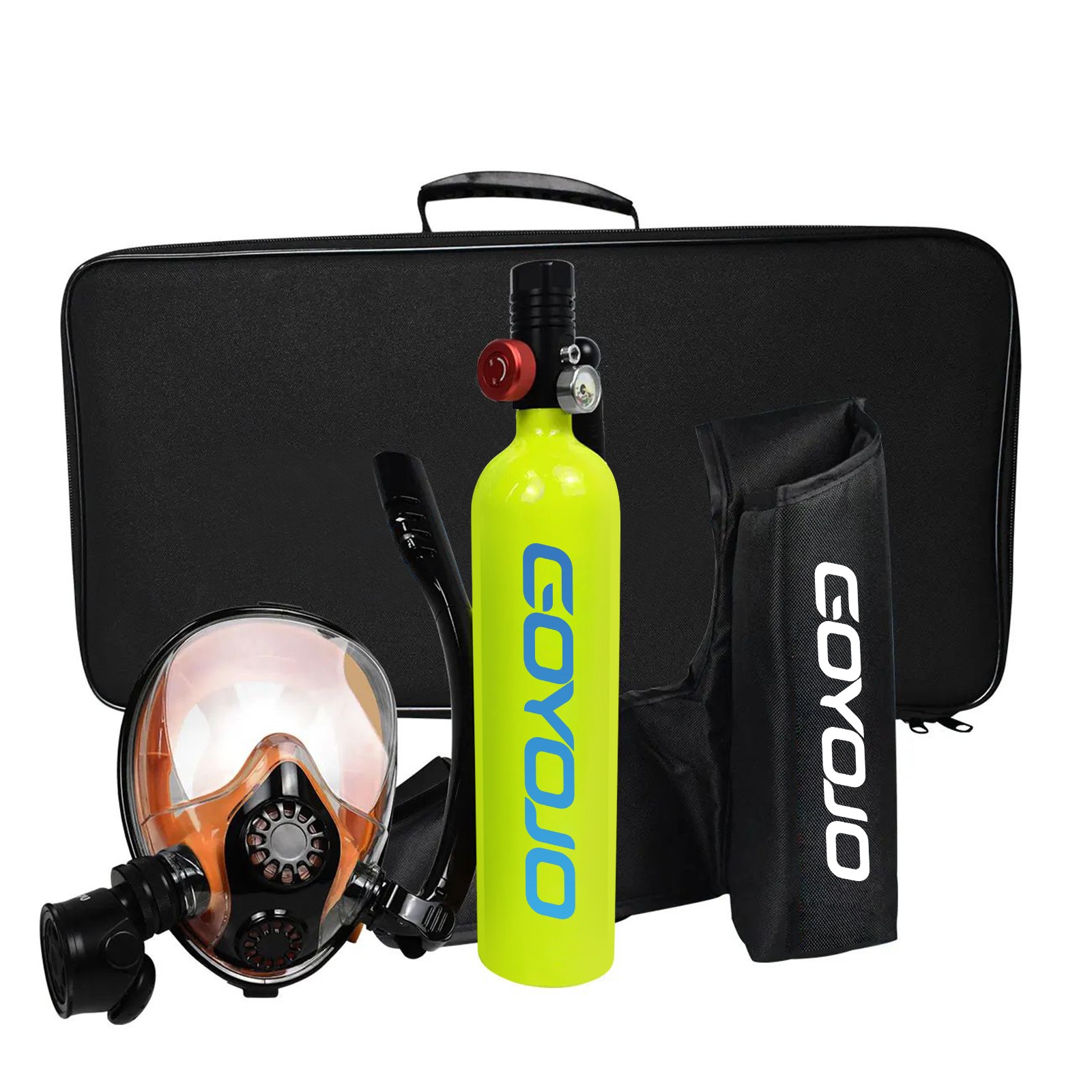 GOYOJO 1L Diving Scuba Tank Oxygen Tank Snorkeling Lung for Underwater with Mask