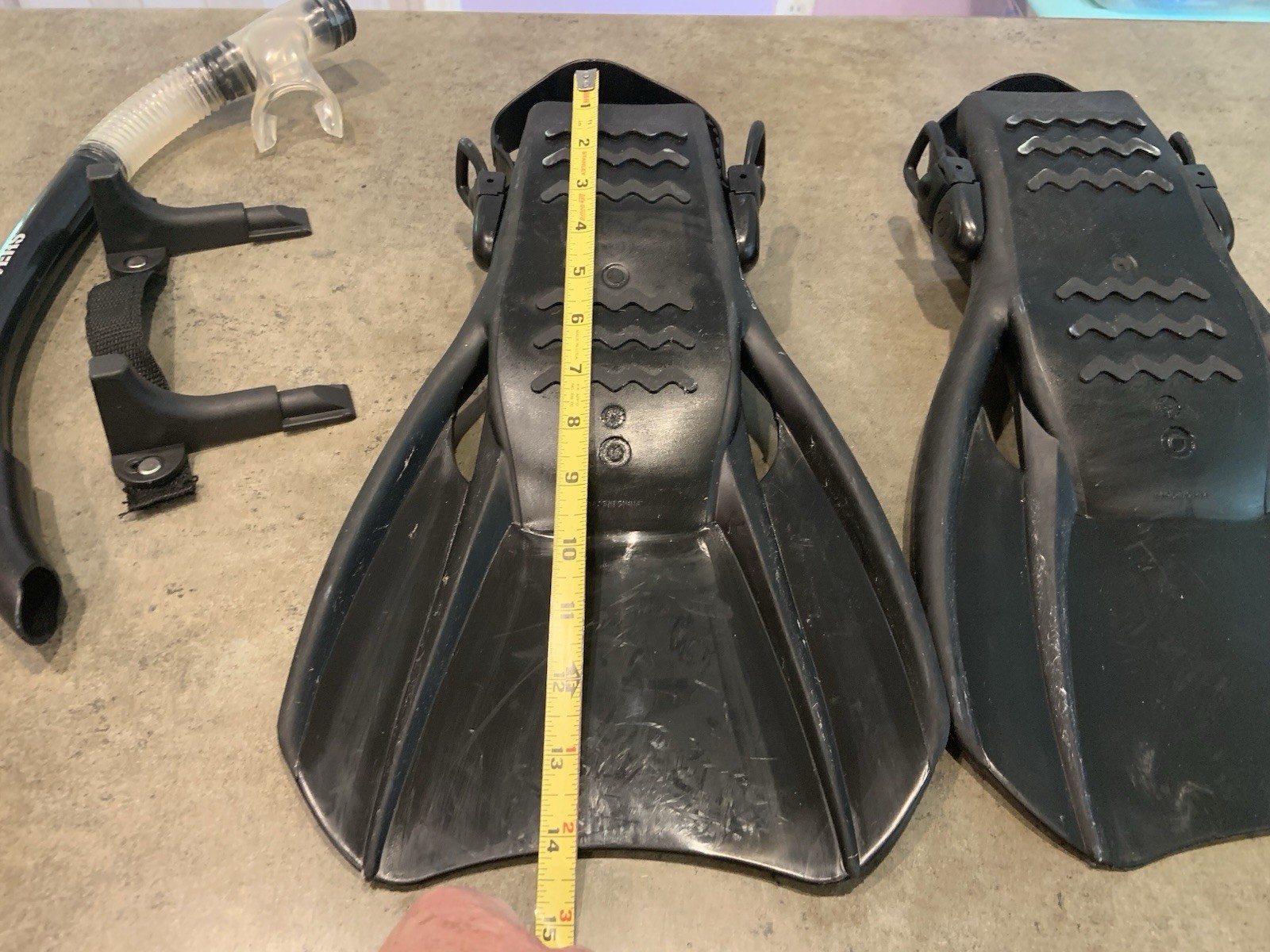 US DIVERS TREK Fins Large 10-13 W/Snorkel & Mask