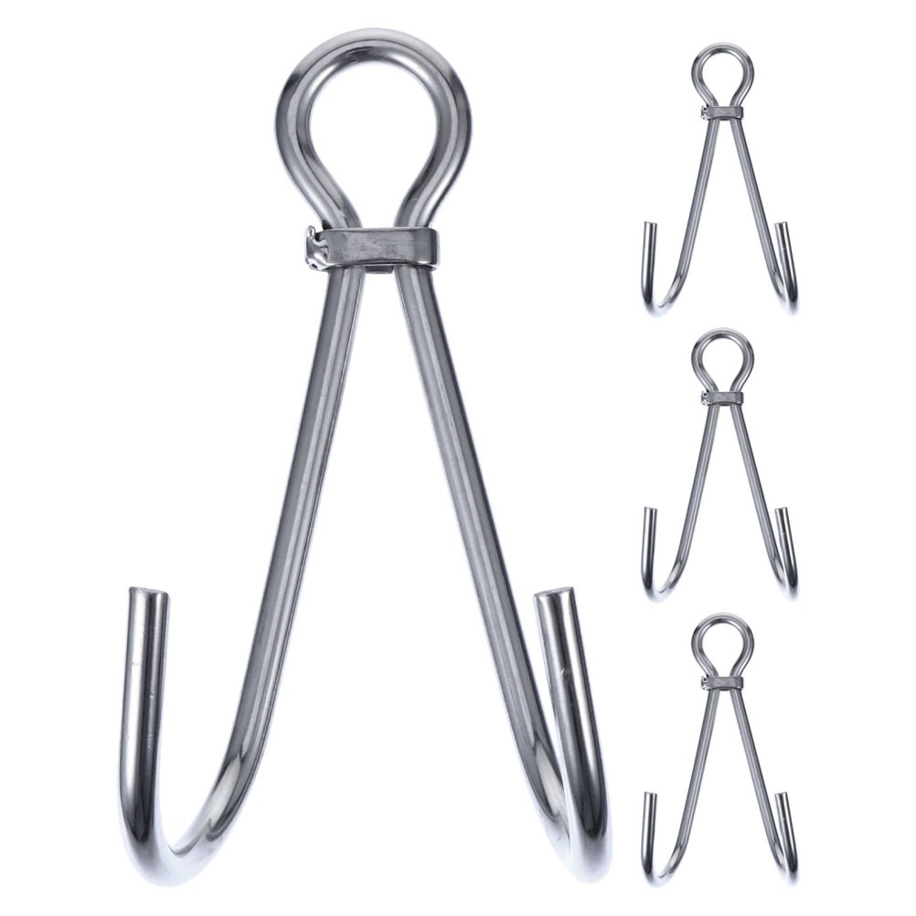 4 Pcs Stainless Steel Hook Diving Accessories Stream Double for Metal Use
