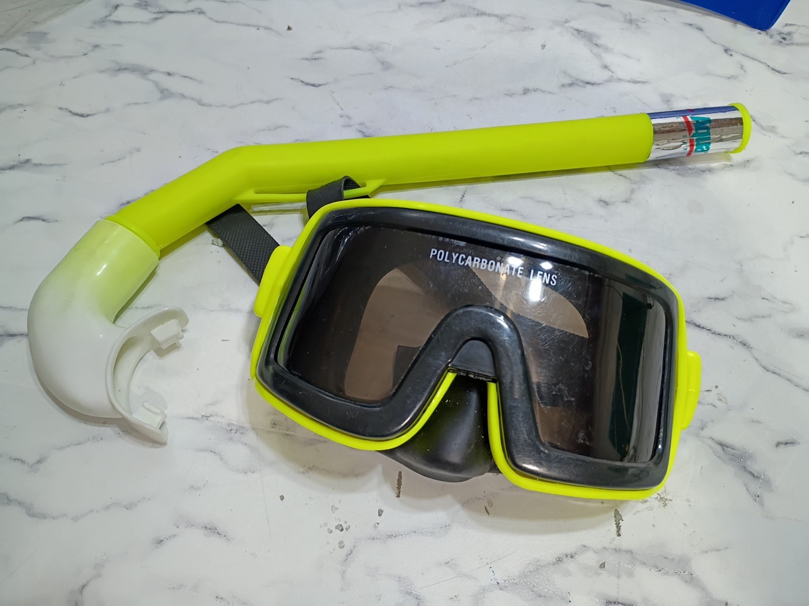 Speedo Short Swim Fins And Full-face Snorkel mask with dry-top Snorkel Orig. Bag