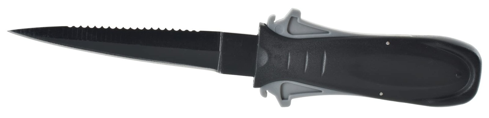 Sharp, Safety Knife for Spearfishing, black protective Coating, 3.54 inches