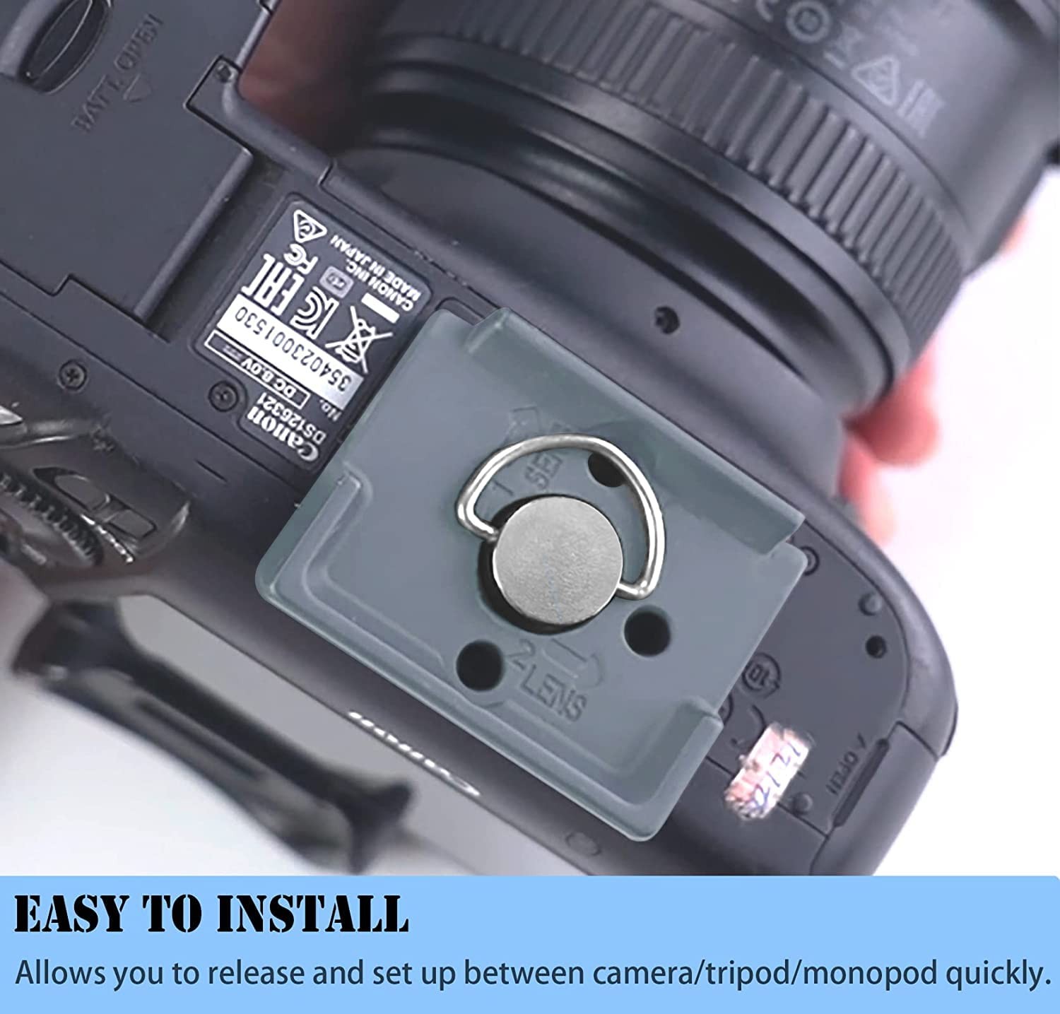Ytvariw 323 Quick Release Plate 1/4″ Screw Tripod Camera Compatible for Grey