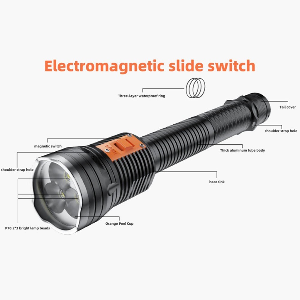 Scube P70 LED Diving Flashlight Waterproof Torch for Adventure Enthusiasts