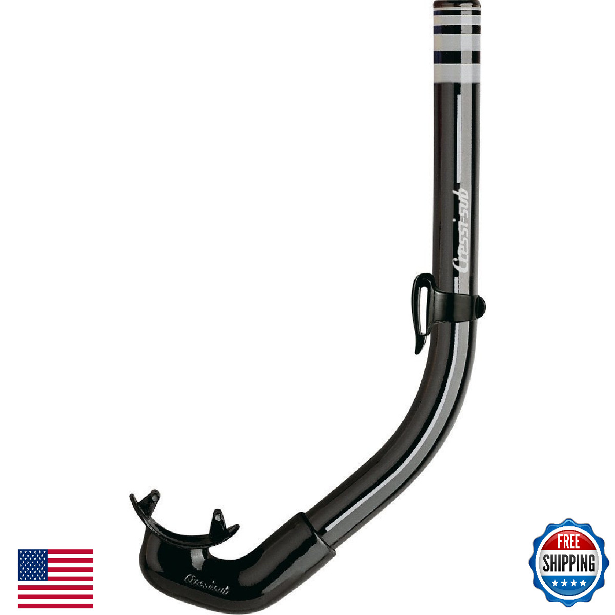 Cressi America Snorkel for Freediving & Scuba – Flexible, Silicone Mouthpiece