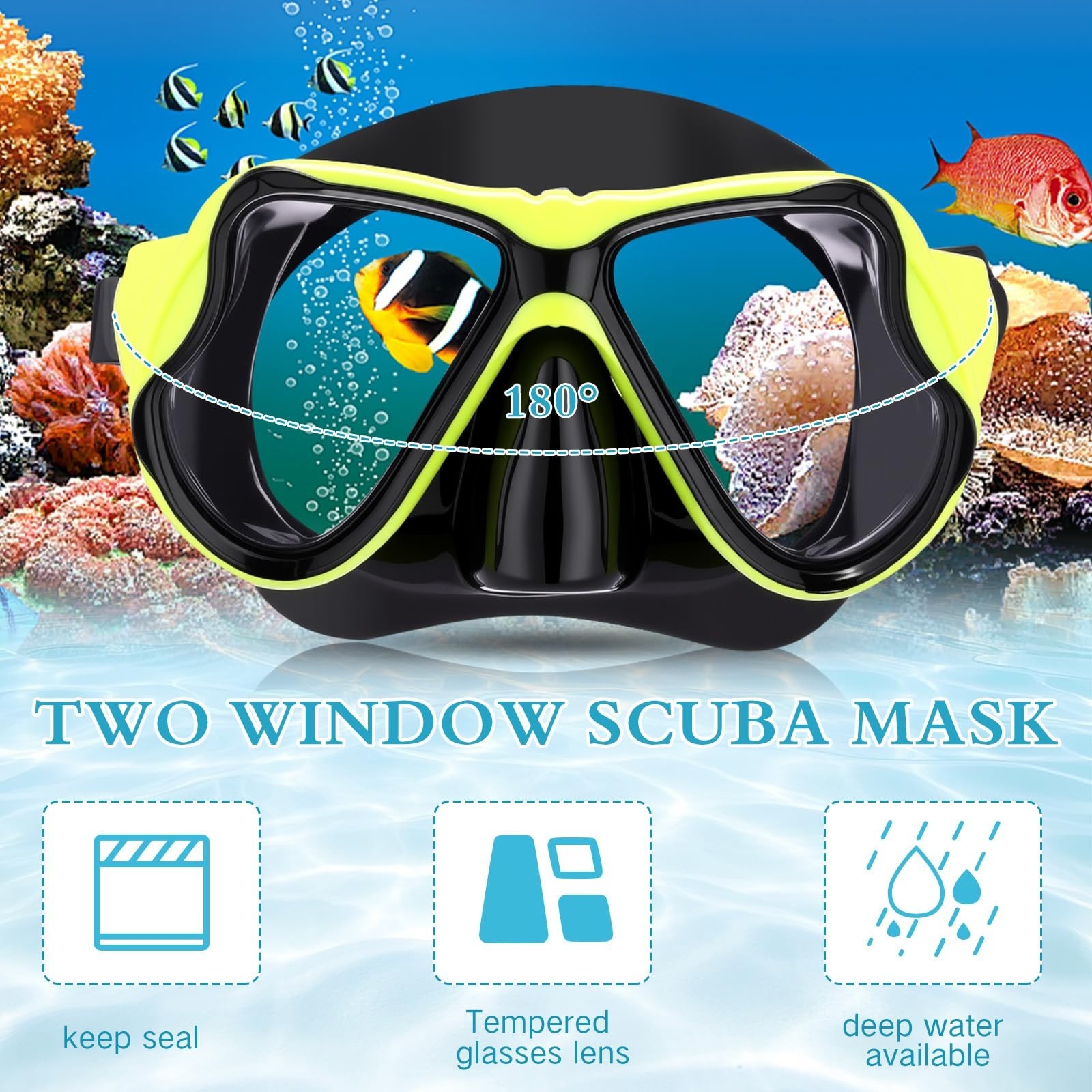 12 Pcs Anti-Fog Snorkeling Goggles & Dive Masks for Adults – Panoramic Swim Gear