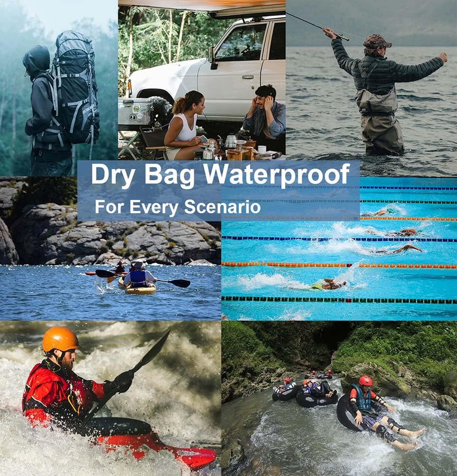 Dry Bag, 3 Pack/5 Pack Waterproof Lightweight Small & Large Dry Sacks for Out…