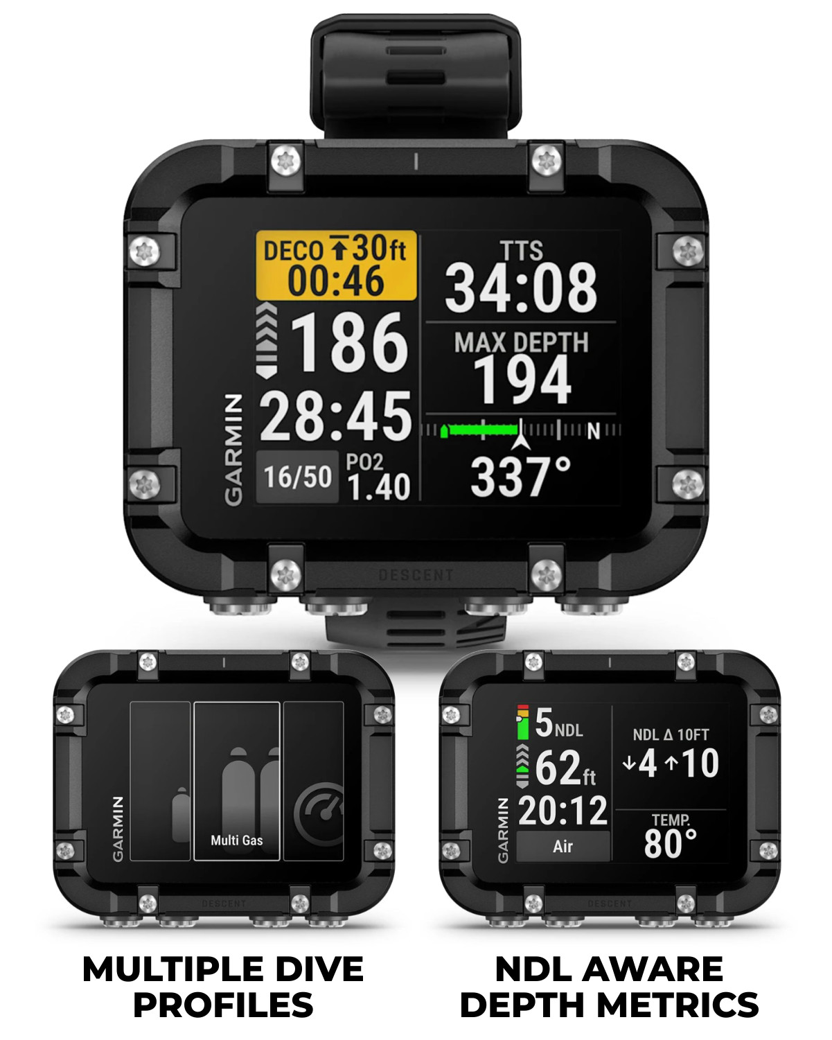 Garmin Descent X30 Rugged Dive Computer Surface GPS 2.4″ Display w/ PowerBank