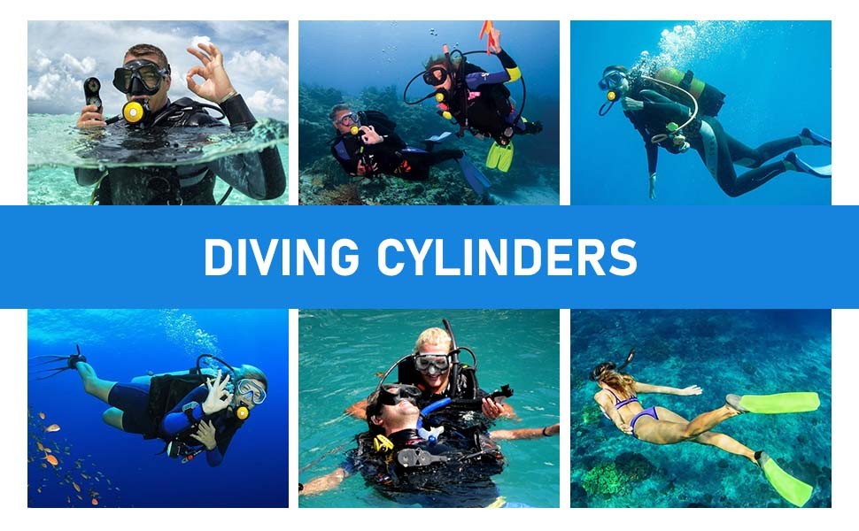 GOYOJO 2L Scuba Diving Tank Kit, Oxygen Underwater Pump & Diving Glasses & Vest