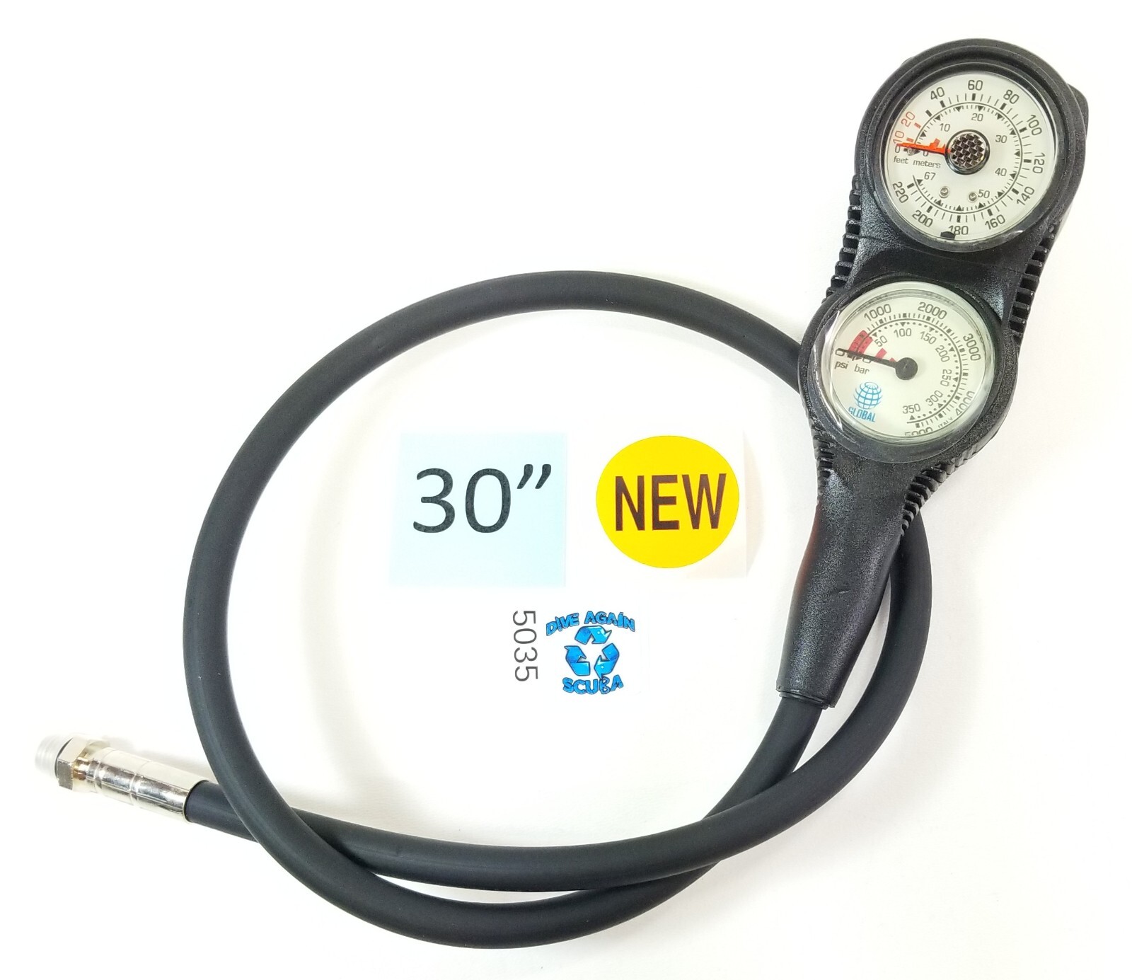 Sea Elite Compact 2 Gauge Console 2″ 5000 PSI SPG, Depth Gauge Scuba Dive Global