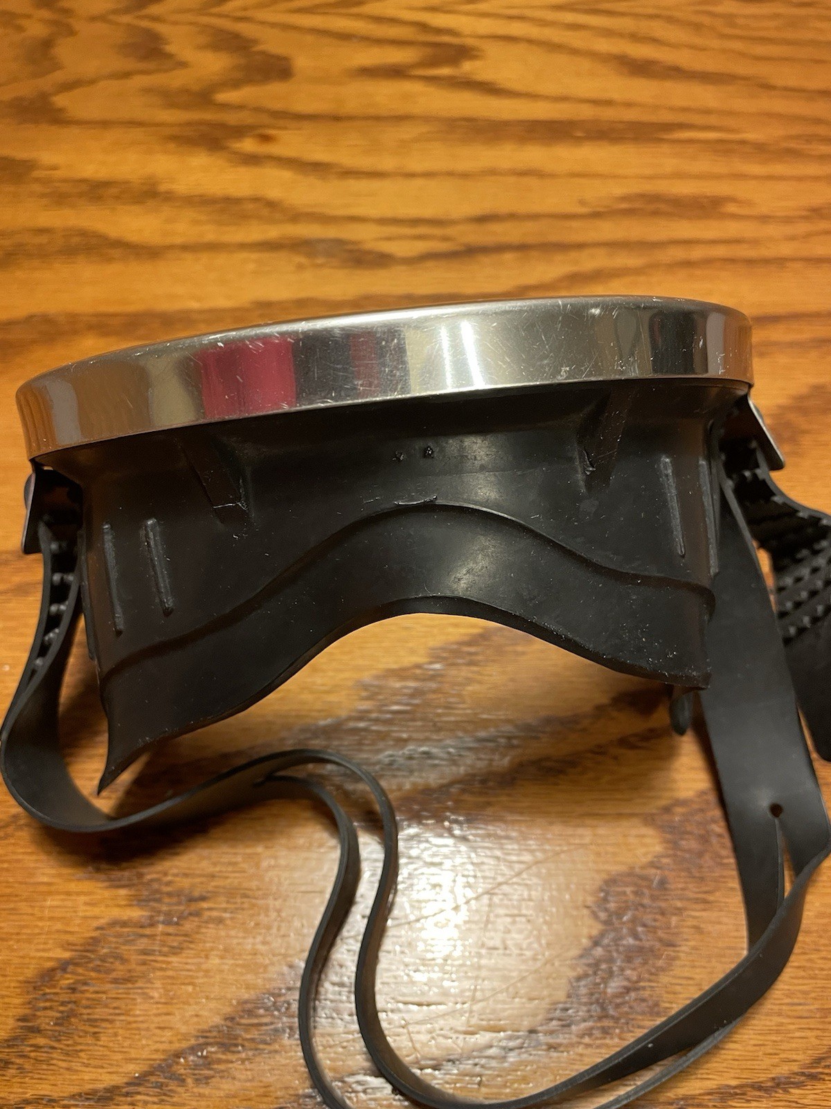 Vtg Squale France Diving Lens Mask Scuba Snorkeling Tempered Glass Oval *Repair