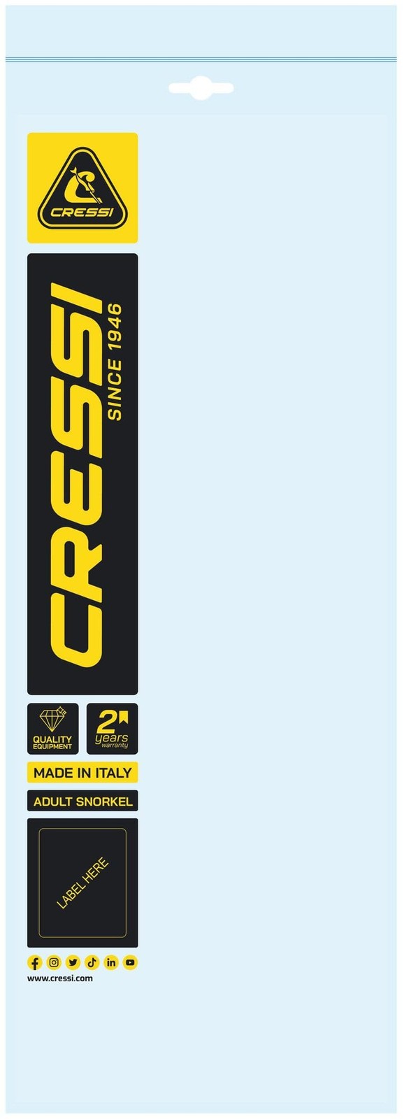 Cressi America Snorkel for Freediving & Scuba – Flexible, Silicone Mouthpiece