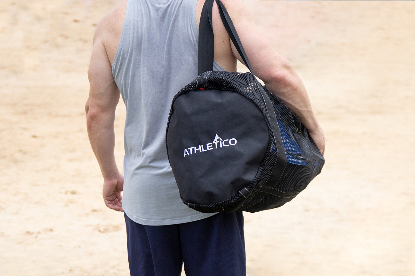 Athletico Mesh Dive Duffel Bag for Scuba 37 Inch x 15 x 15 Inch, Black