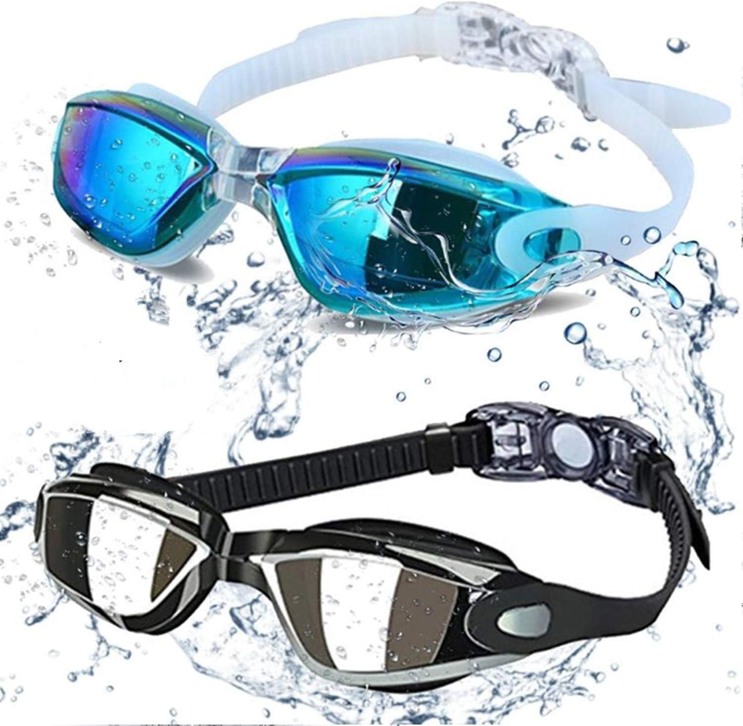 Swim Goggles – Swimming Goggles,Pack of 2 Professional Anti Fog No 2pack, A+b