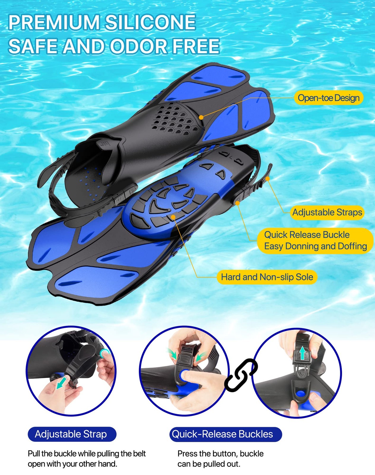 Ubekezele Snorkeling Gear for Adults Men Women,4 in 1 Snorkel Set with Panora…