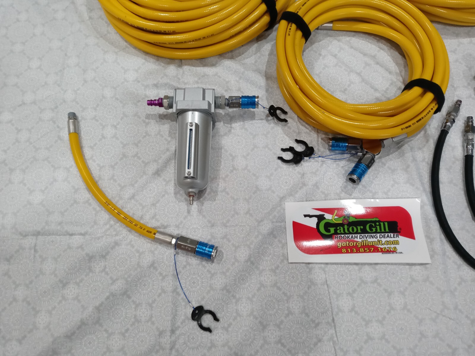 Hookah Diving 2 diver 75′ Hose package/5 Micron filter. Just add a COMPRESSOR