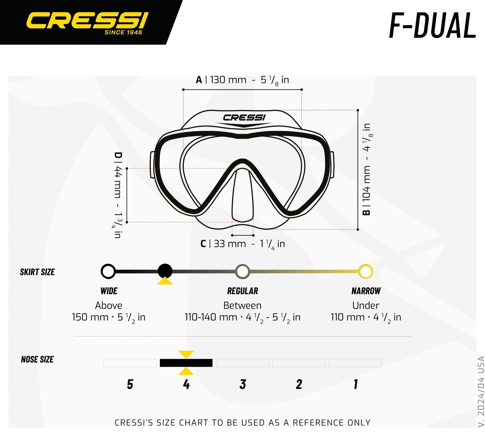 Cressi F-Dual Supernova Dry Mask Snorkel Kits Black/Blue