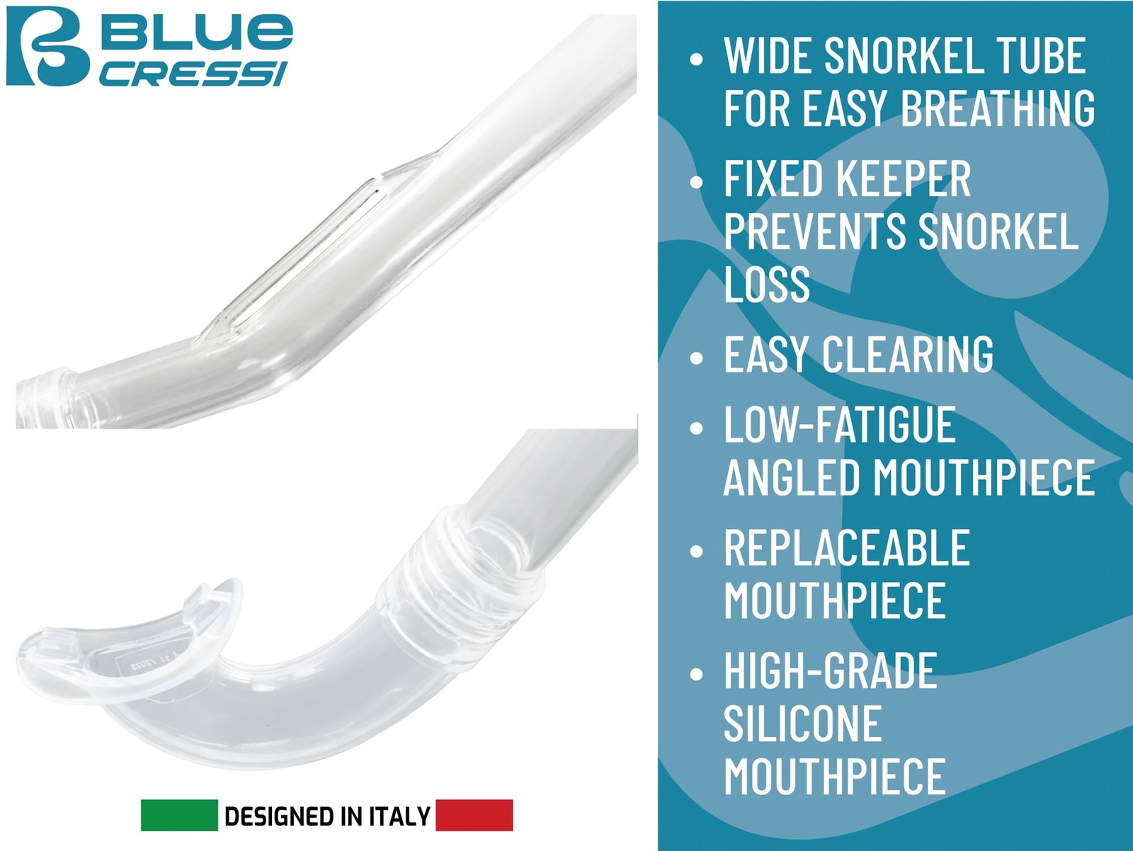 Cressi Seashell Seekers Set Mask+Snokel+Fins Small-Medium, Blue/Aqua Green