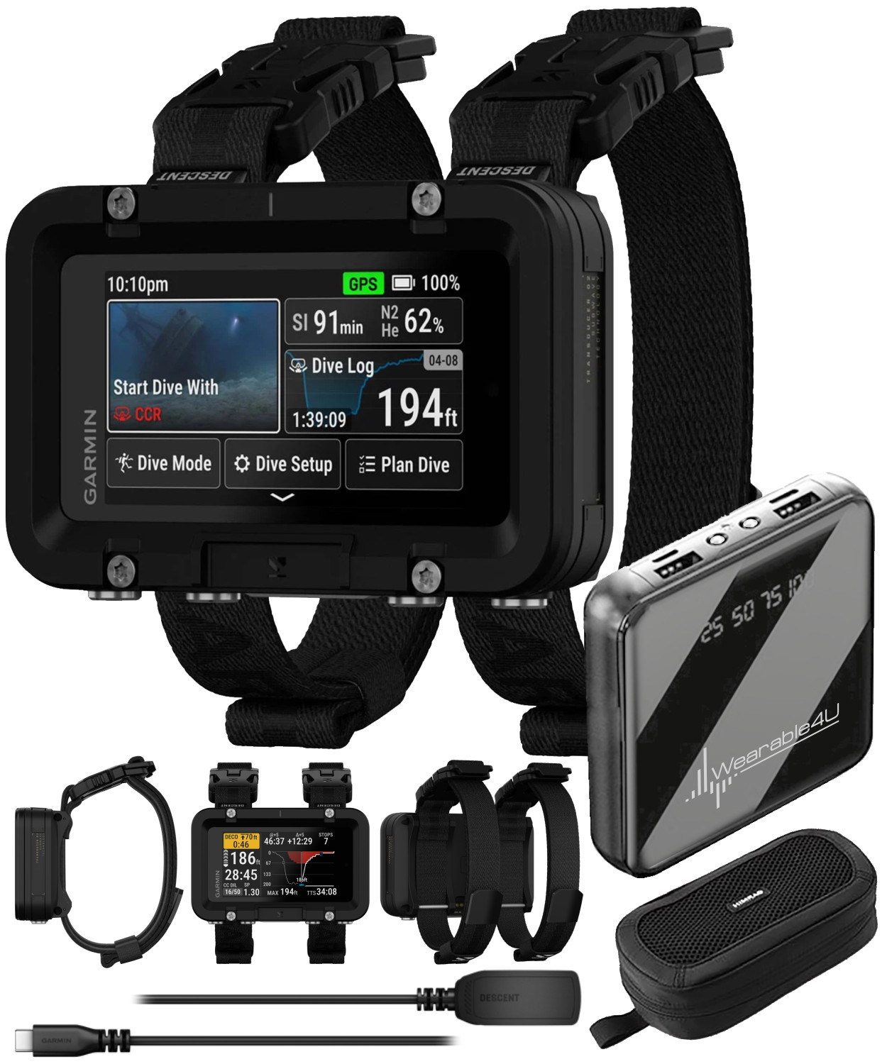 Garmin Descent X50i Premium Dive Computer 3″ Display GPS Air Integration w PBank