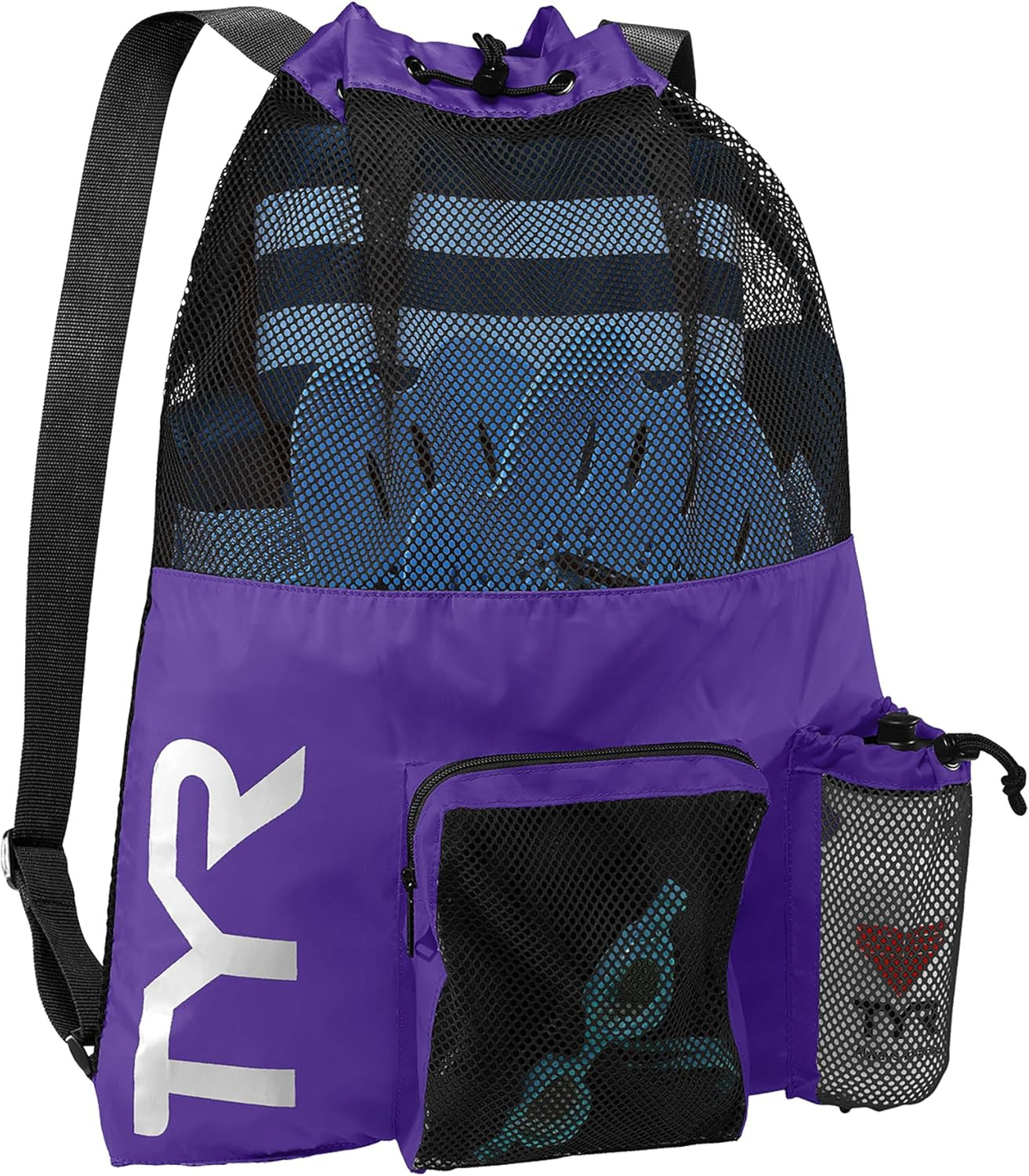 Big Mesh Mummy Backpack for Swim, Gym and Workout Gear, Purple, 40 L