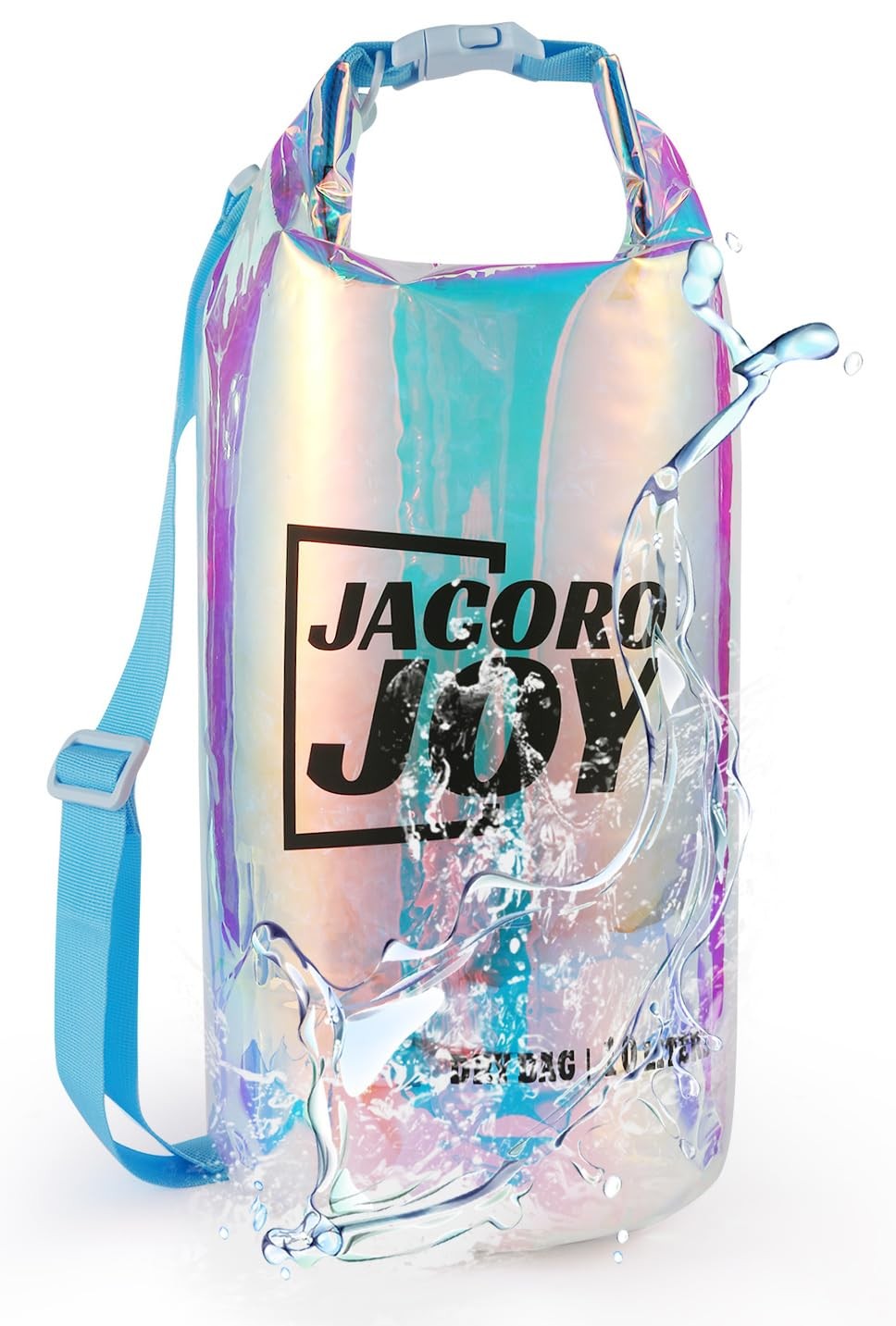 JACORO JOY 10L Dry Bag Iridescent TPU Waterproof Beach 5 Liters, Multi