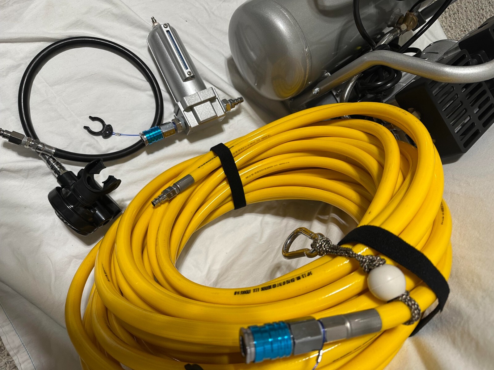 Hookah Diving 120-volt Boat Hull cleaning system 75′ hose, 2nd stage and filter