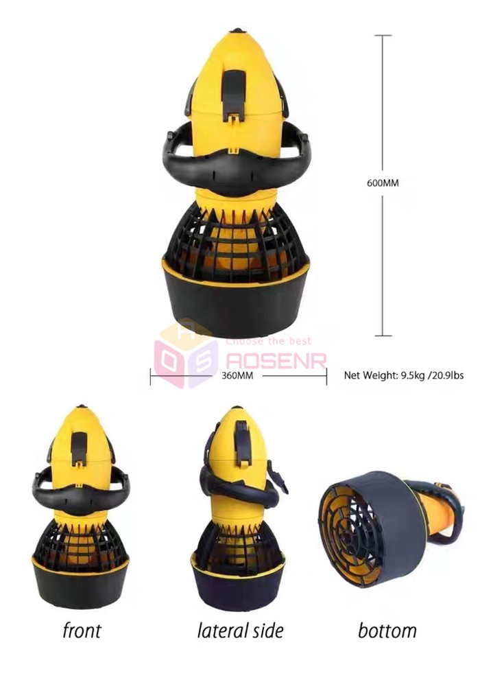 300W Waterproof Diving Sea Scooter Dual Speed Underwater Propeller No Battery