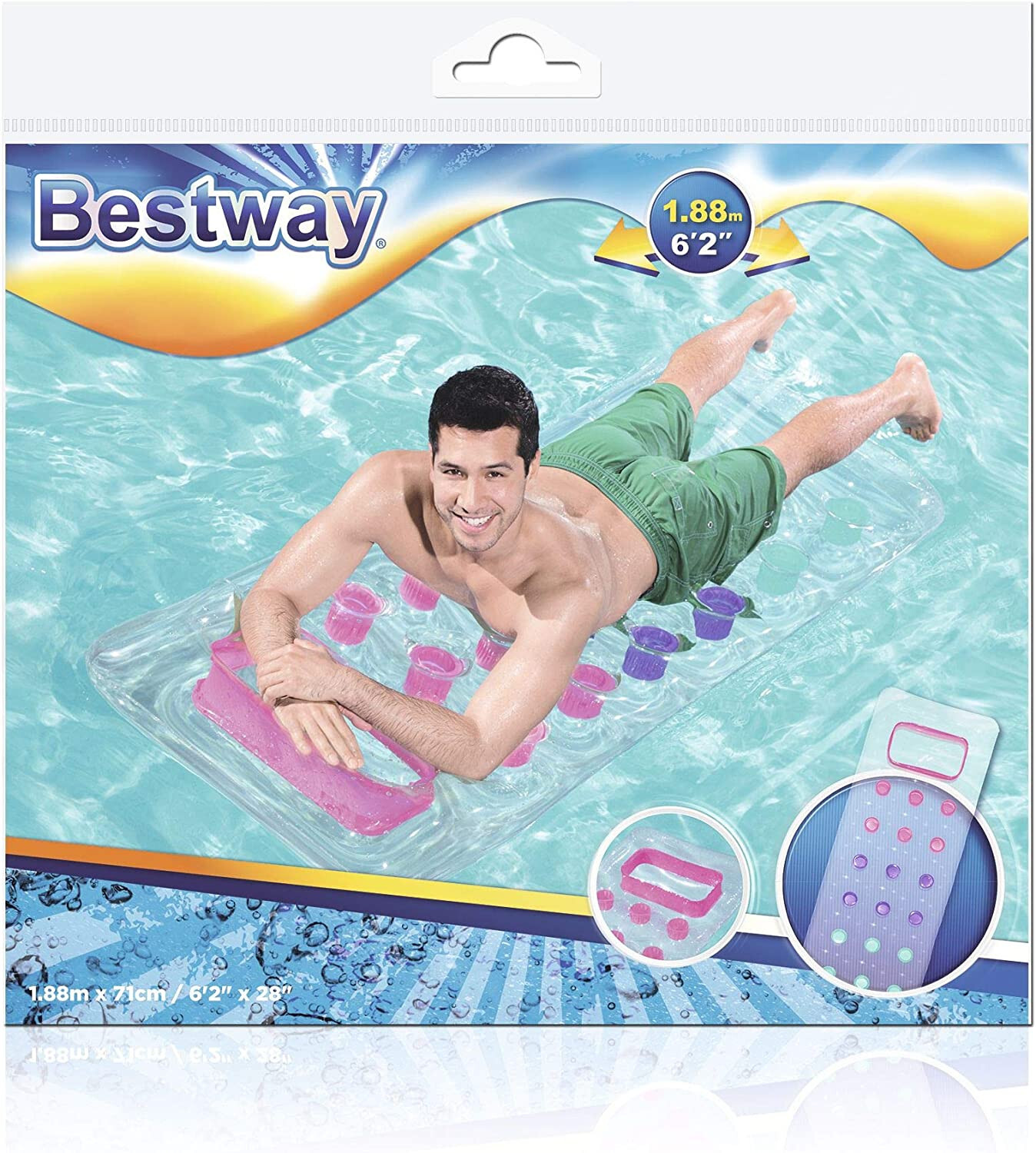 BESTWAY 18 HOLE MATTRESS CM 188×71 – UNIT SALE RANDOM SUBJECT