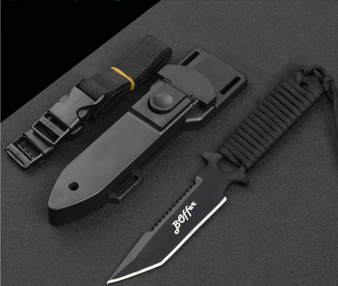 Dive Knife Scuba Diving Knife, Black Tactical Sharp Blade Knives, Divers Dive To