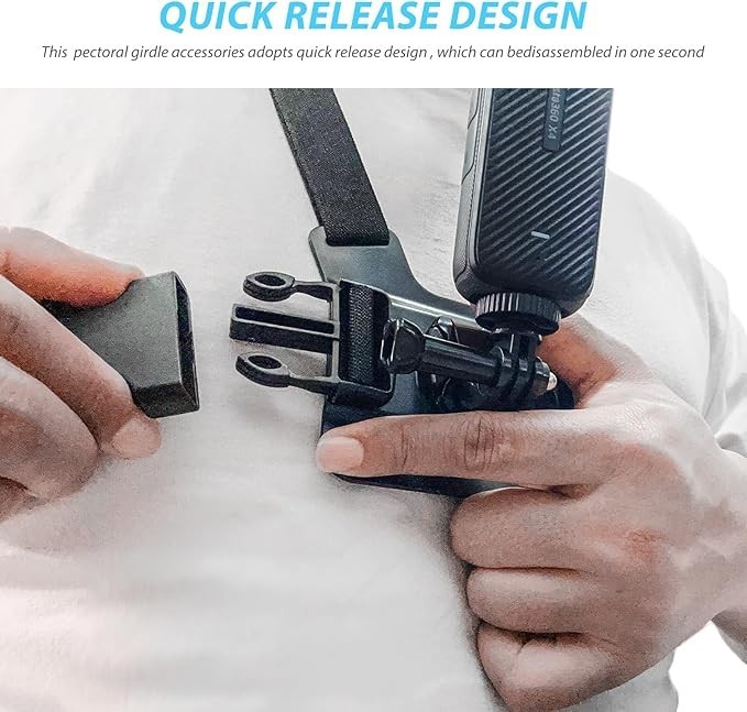 Adjustable Chest Mount Harness for Insta360 X5 X4 X3 X2 X ACE Pro ONE RS R GO 2