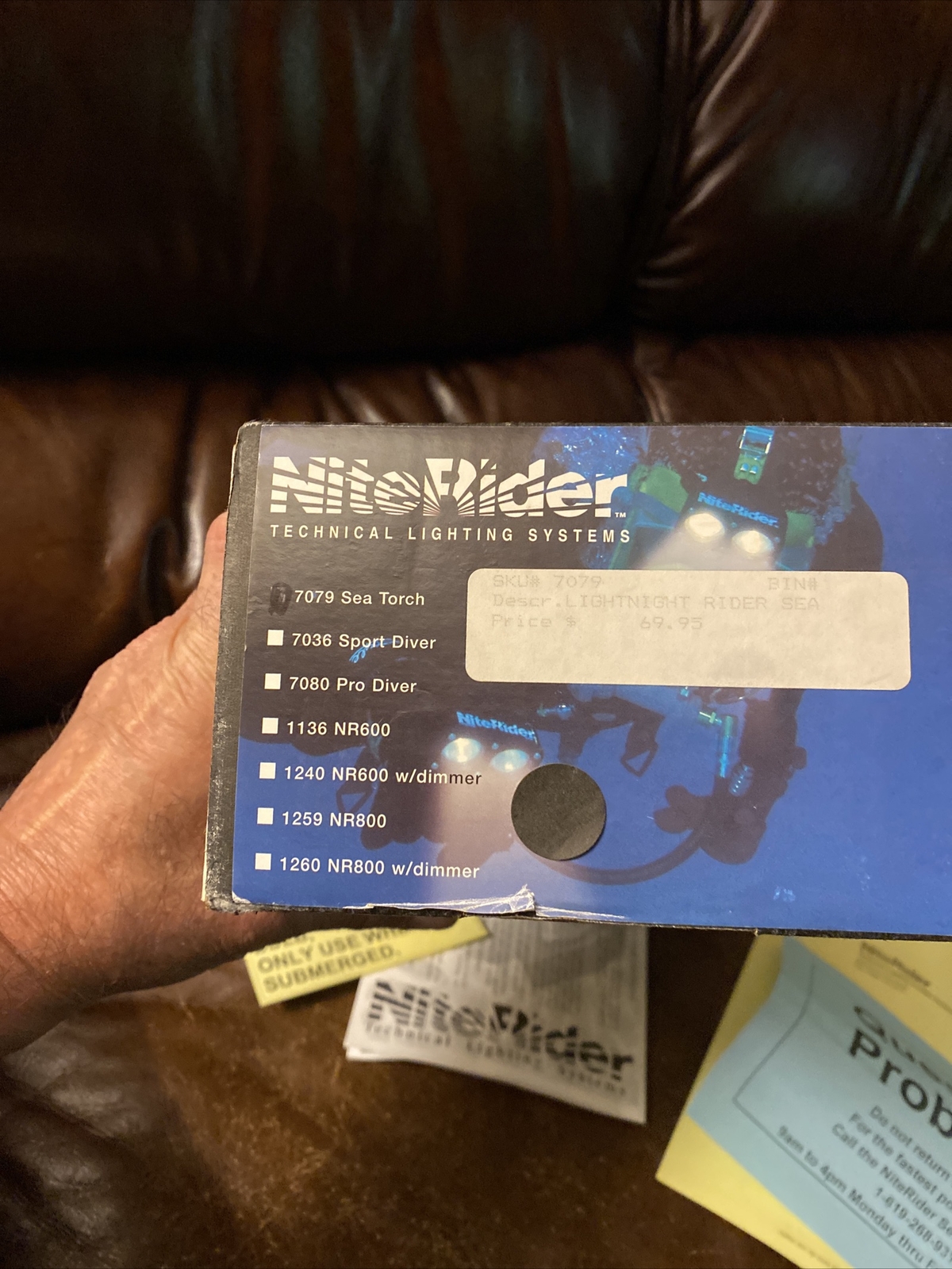 Niterider Technical Lighting Systems Under Water Dive Light Sea Torch 7079 NOS