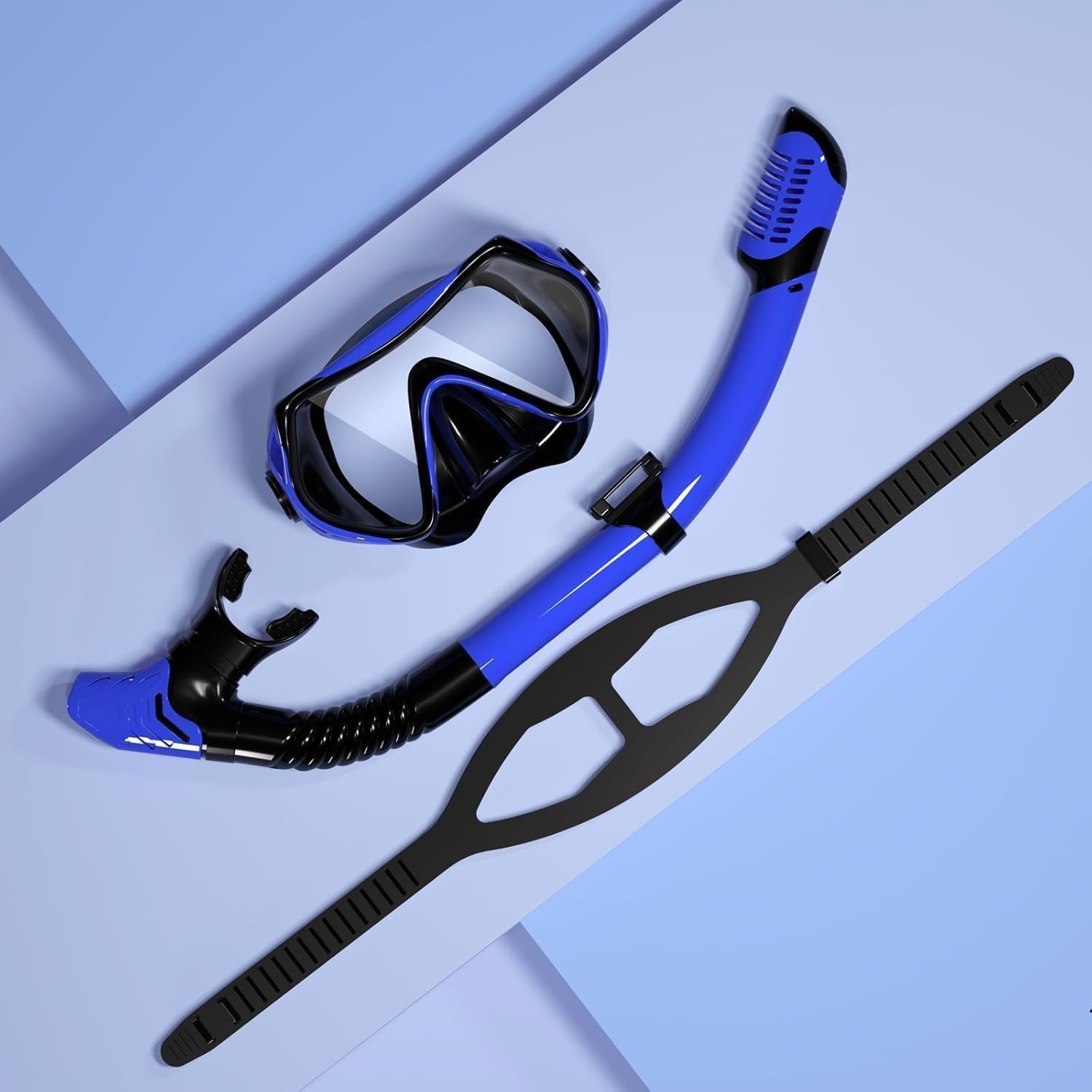Snorkeling Gear Set-1 Adults Degree Blue Pink 2 Pack Waterproof