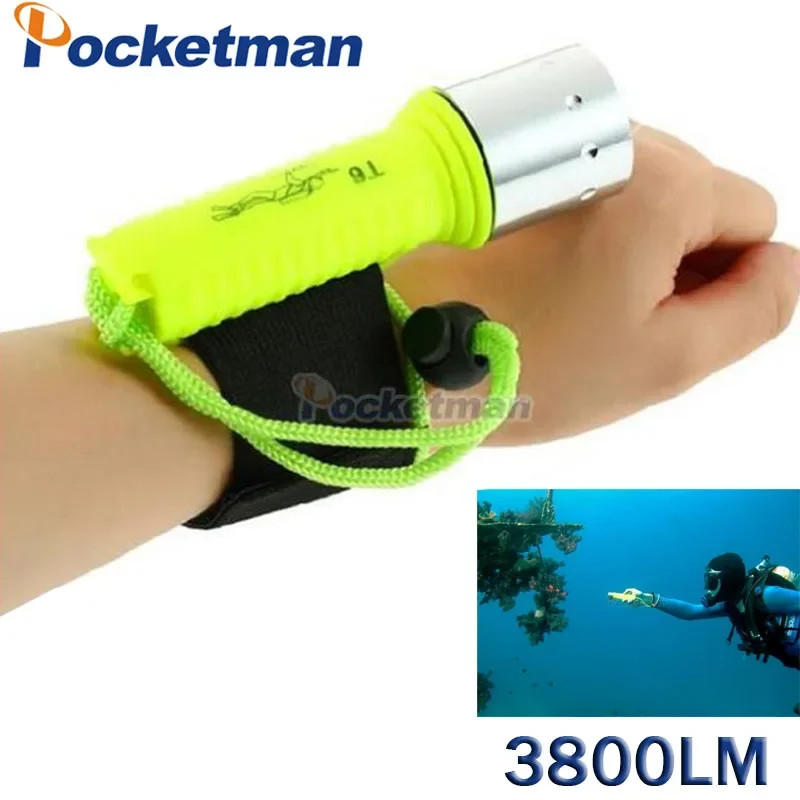 Super Bright T6 LED Diving Flashlight Underwater Scuba Flashlight Waterproof Tor