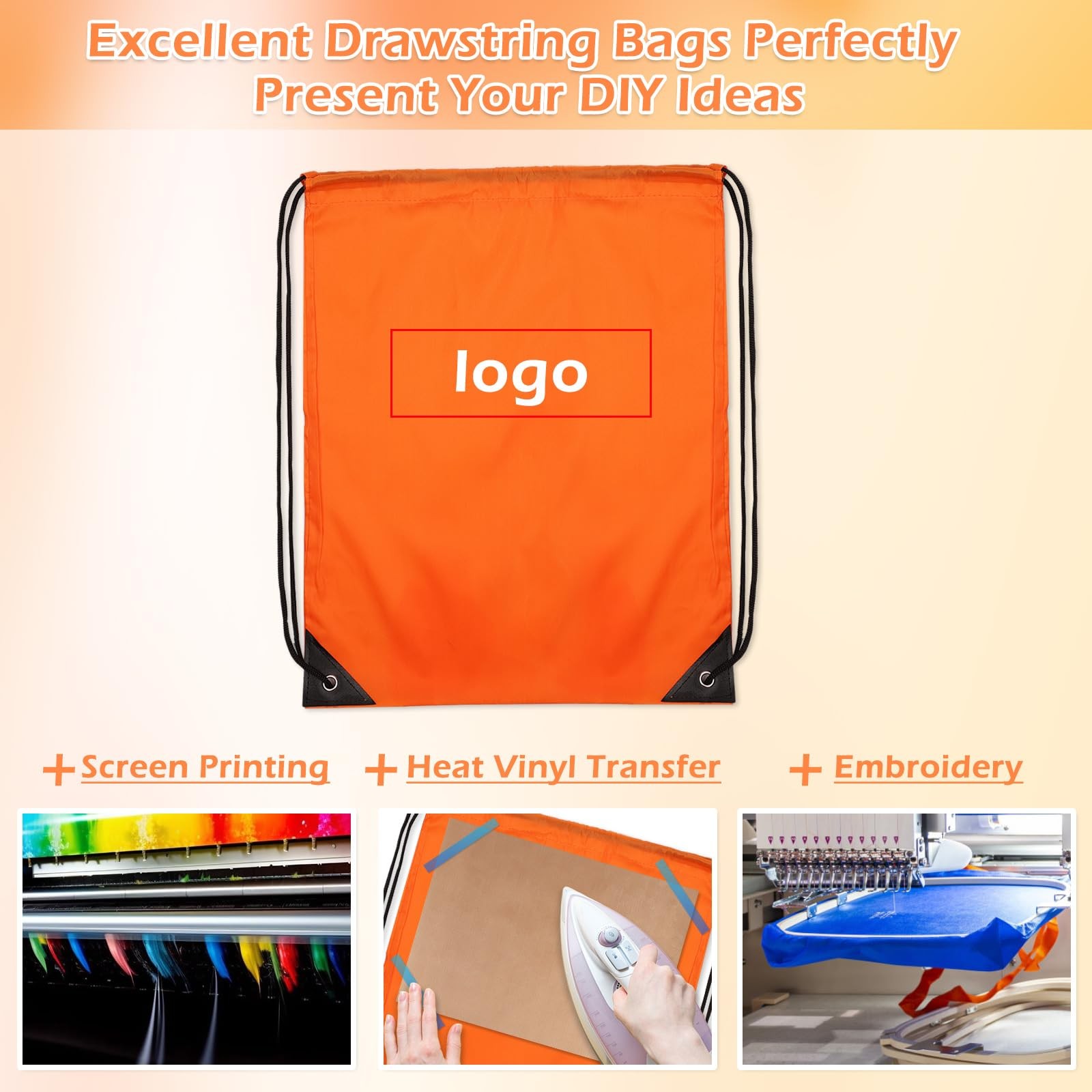 PAXCOO 30Pcs Drawstring Backpack Bulk Bags Cinch Large, Multicolor