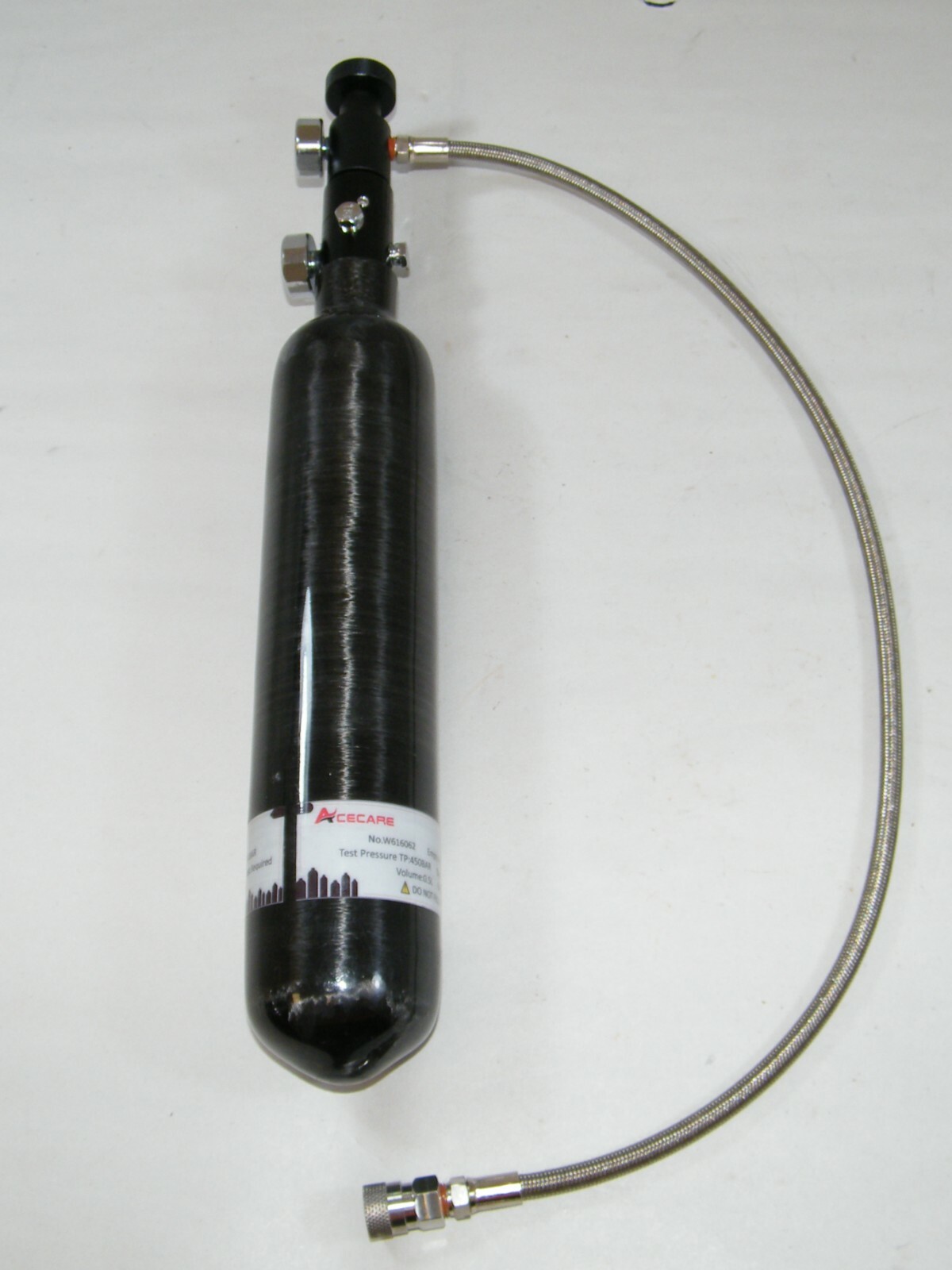 ACECARE 0.5L CARBON FIBER CYLINDER WITH EXTRAS W616062 NO. CRP3-55-0.50-30-T