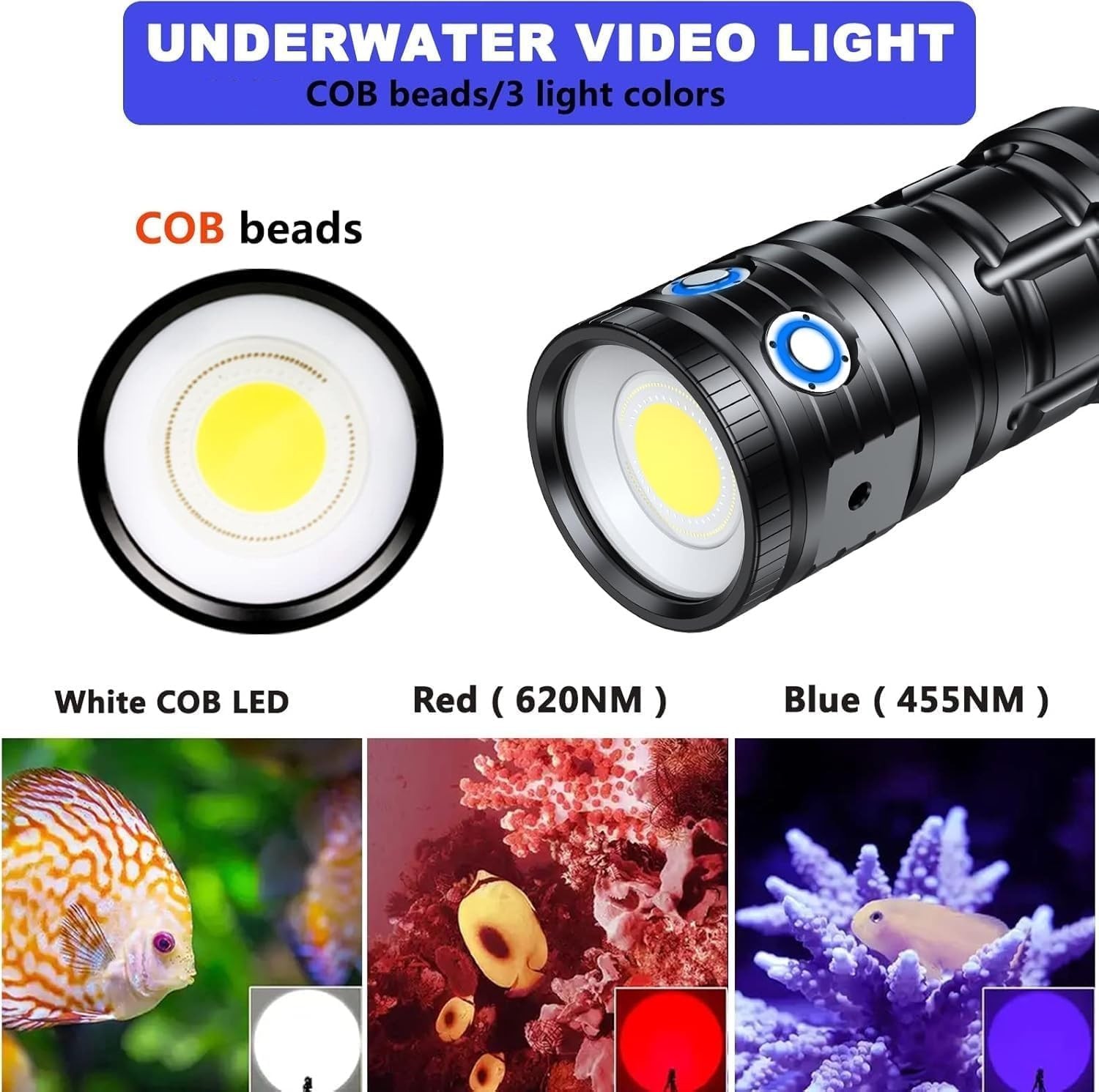 Underwater Dive Light 5500 Lumens Waterproof